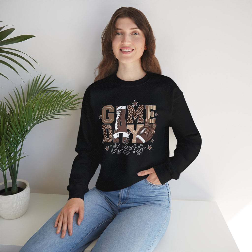 Game Day Vibes Sweatshirt, Unisex Crewneck, Football Fan Apparel, Sports Event Gear, Cozy Casual Wear, Gift for Sports Lovers