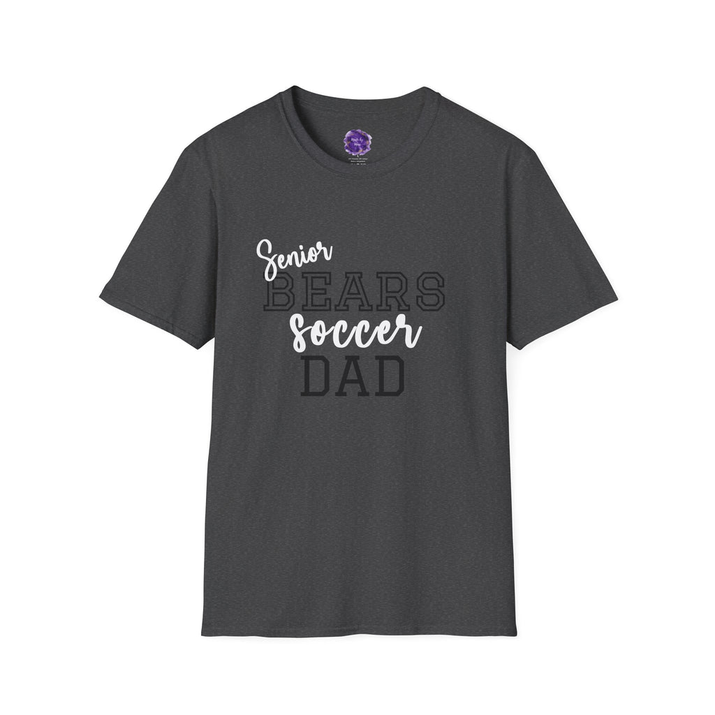 SENIOR  Bears Soccer Dad T-Shirt, Sporty Graphic Tee, Perfect for Team Spirit, Gift for Dad, Casual Wear,