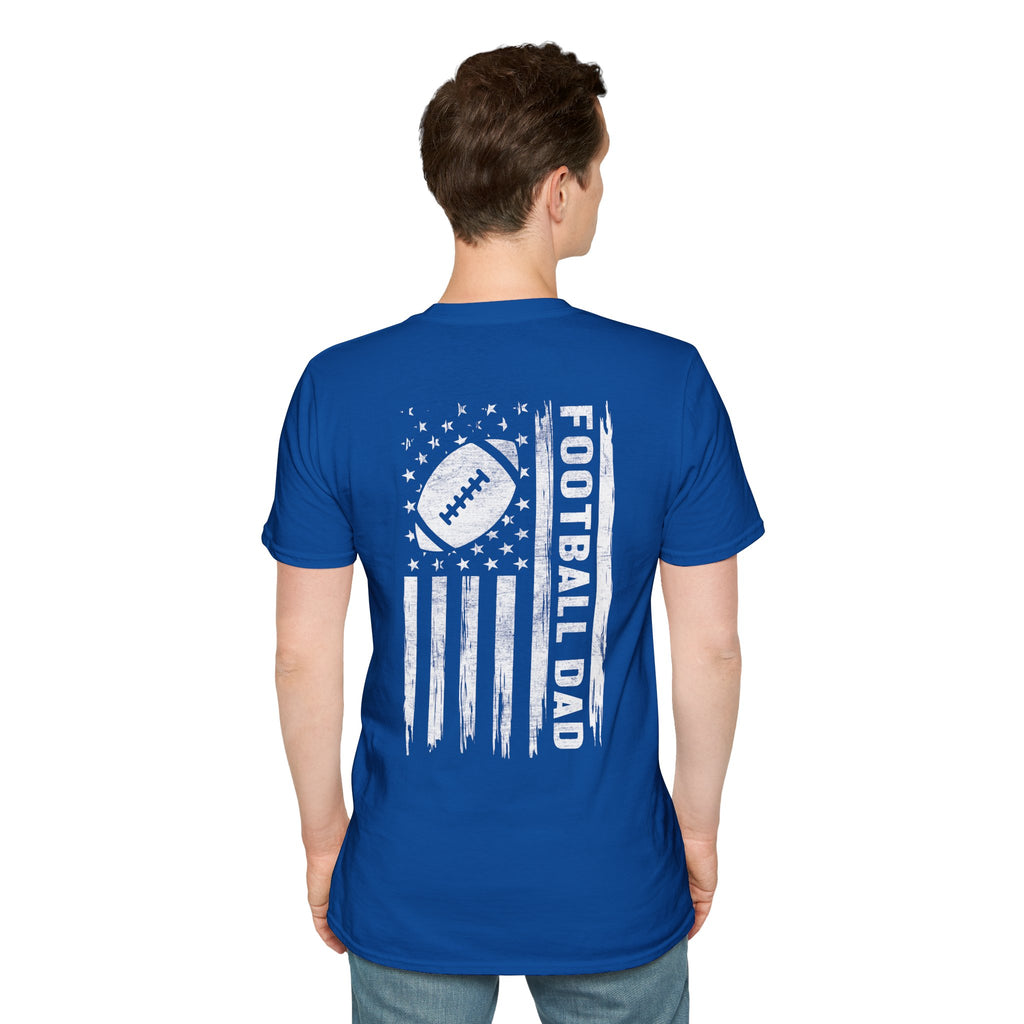 Football Dad T-shirt, Print on Back only, Unisex Tee, Sporty Apparel for Game Day, Perfect for Football Dads, Great Gift Idea