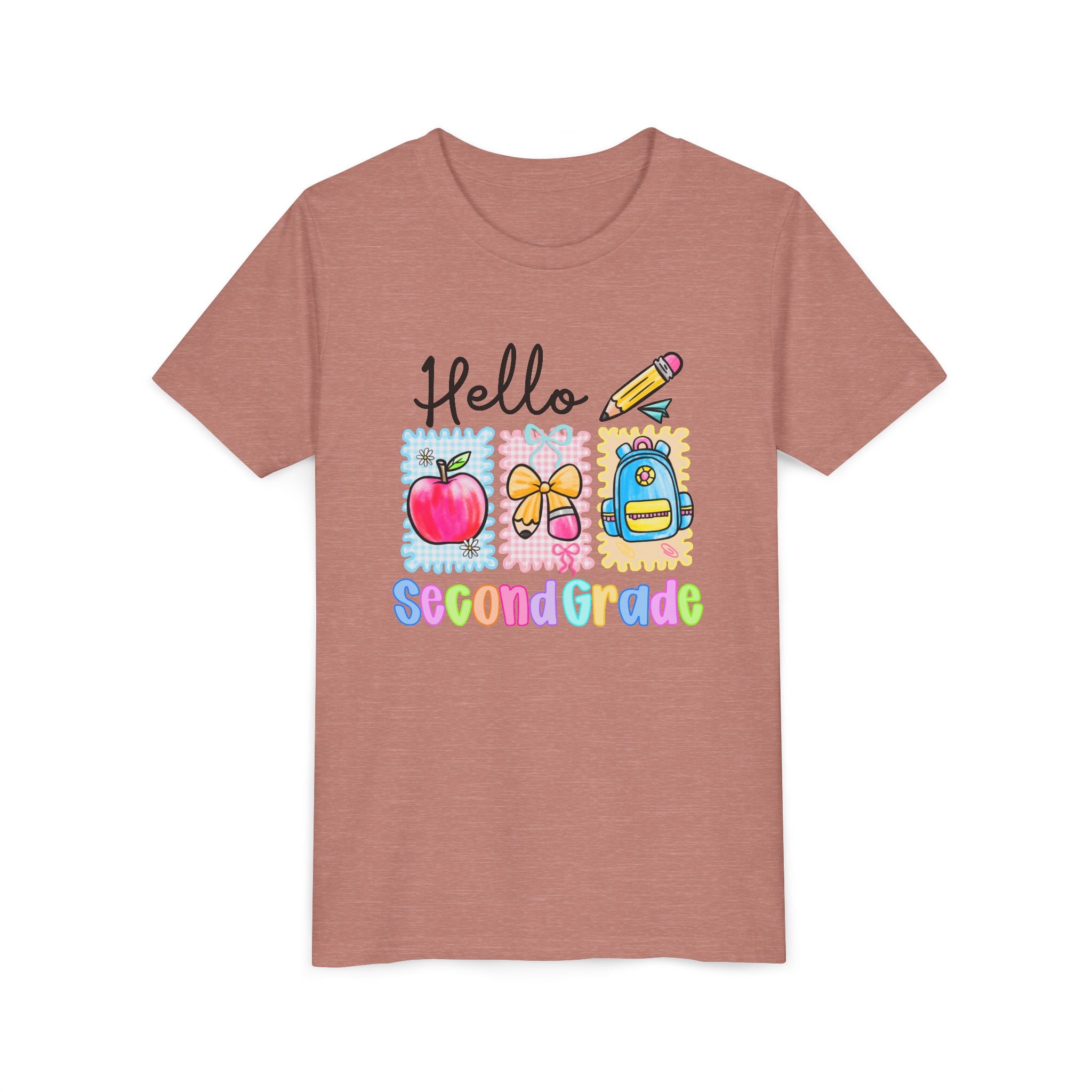 HELLO 2ND GRADE, T-shirt, back to school, youth