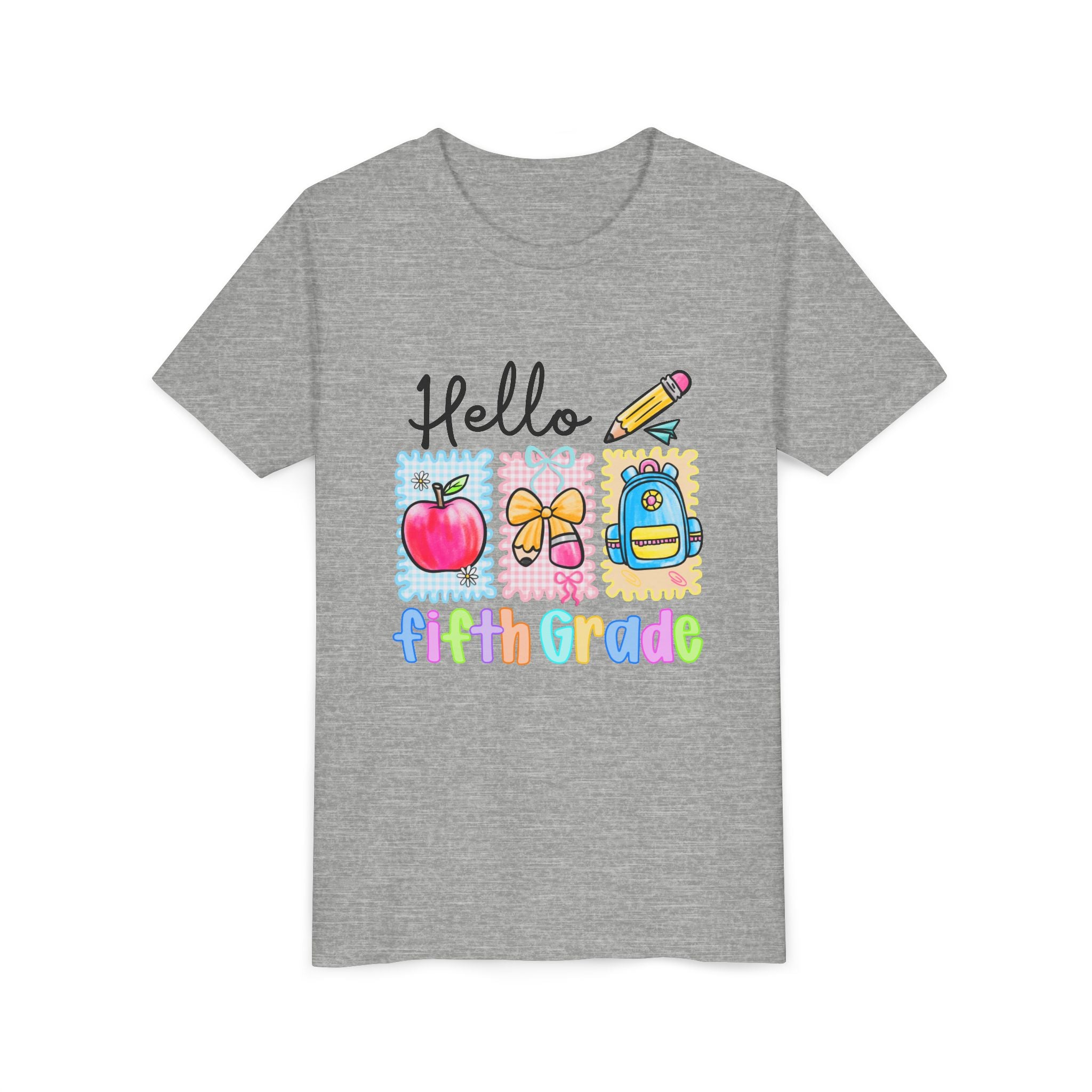 HELLO 5TH GRADE, T-shirt, back to school, youth