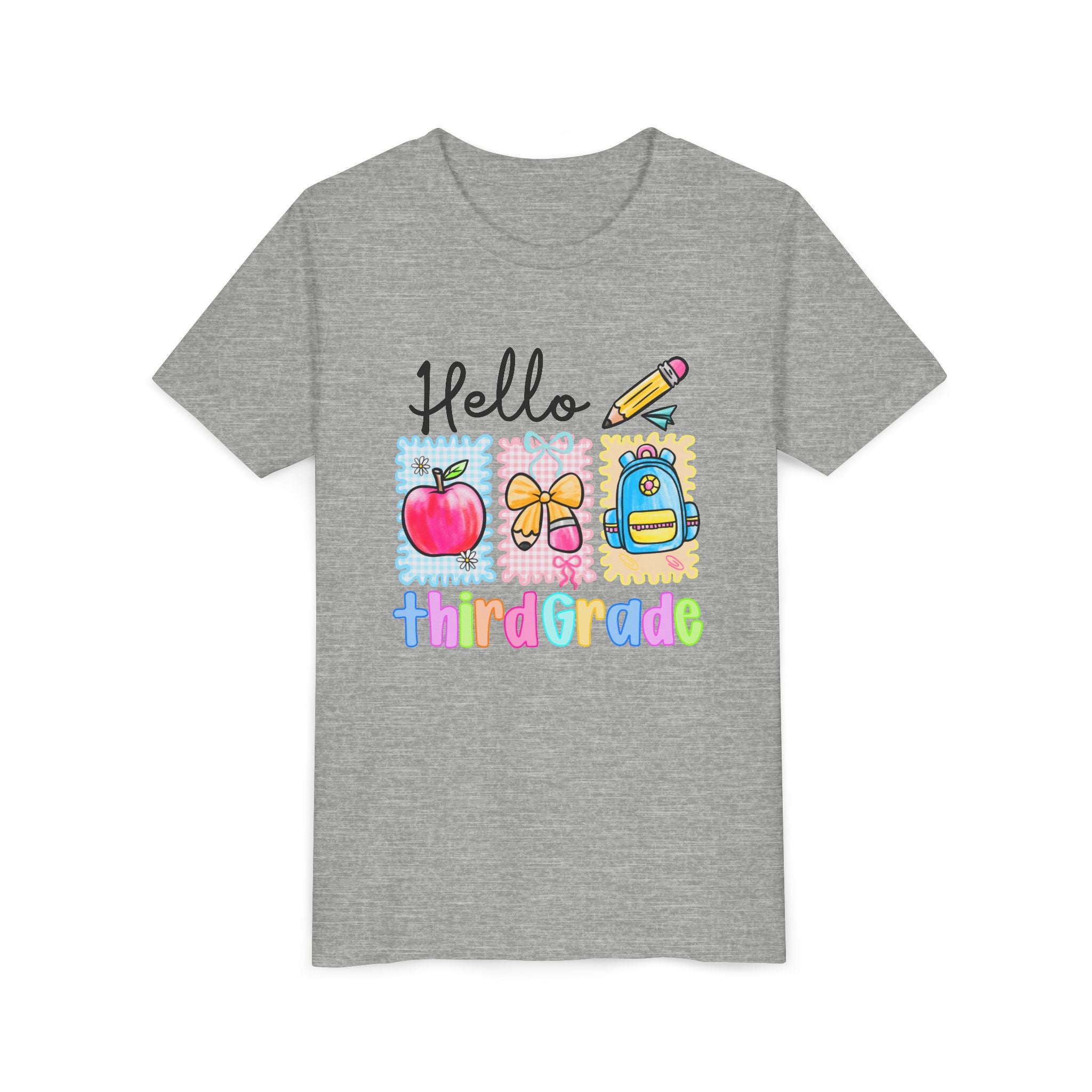 HELLO 3RD GRADE, T-shirt, back to school youth