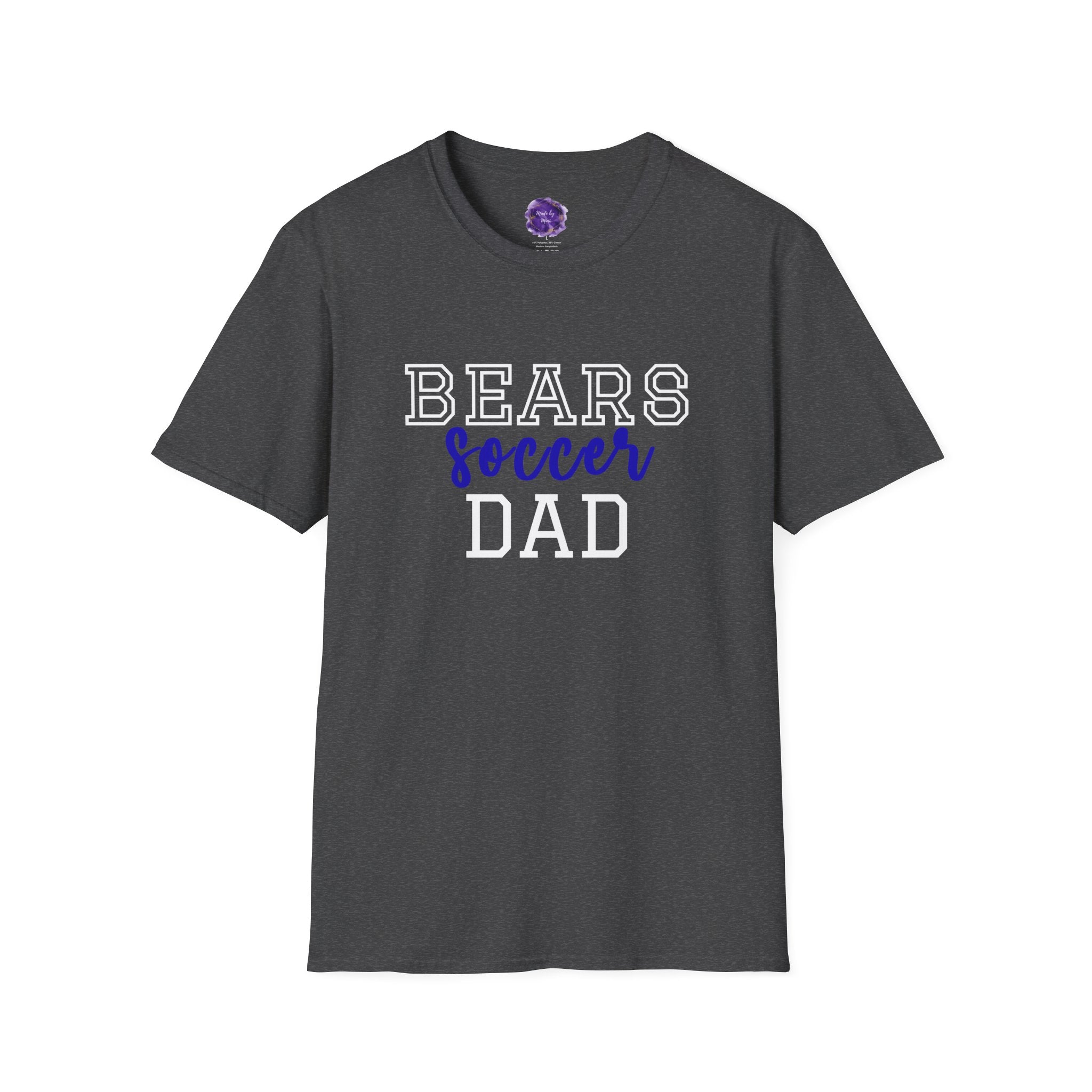 Bears Soccer Dad T-Shirt, Sporty Graphic Tee, Perfect for Team Spirit, Gift for Dad, Casual Wear,