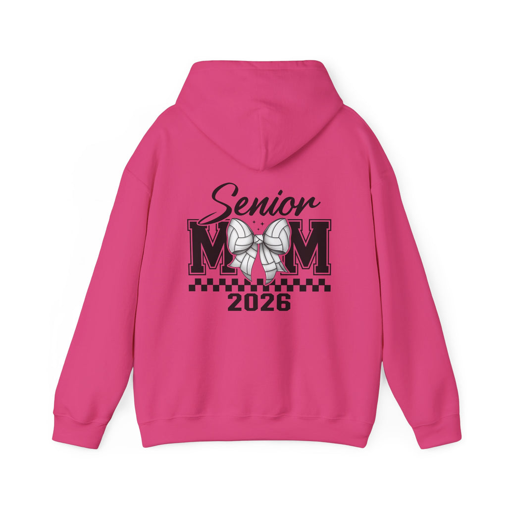 Custom Senior Volleyball Mom Hoodie, Graduation Gift, Personalized Sweatshirt, Unisex Hooded Sweatshirt, Class of 2026 Apparel