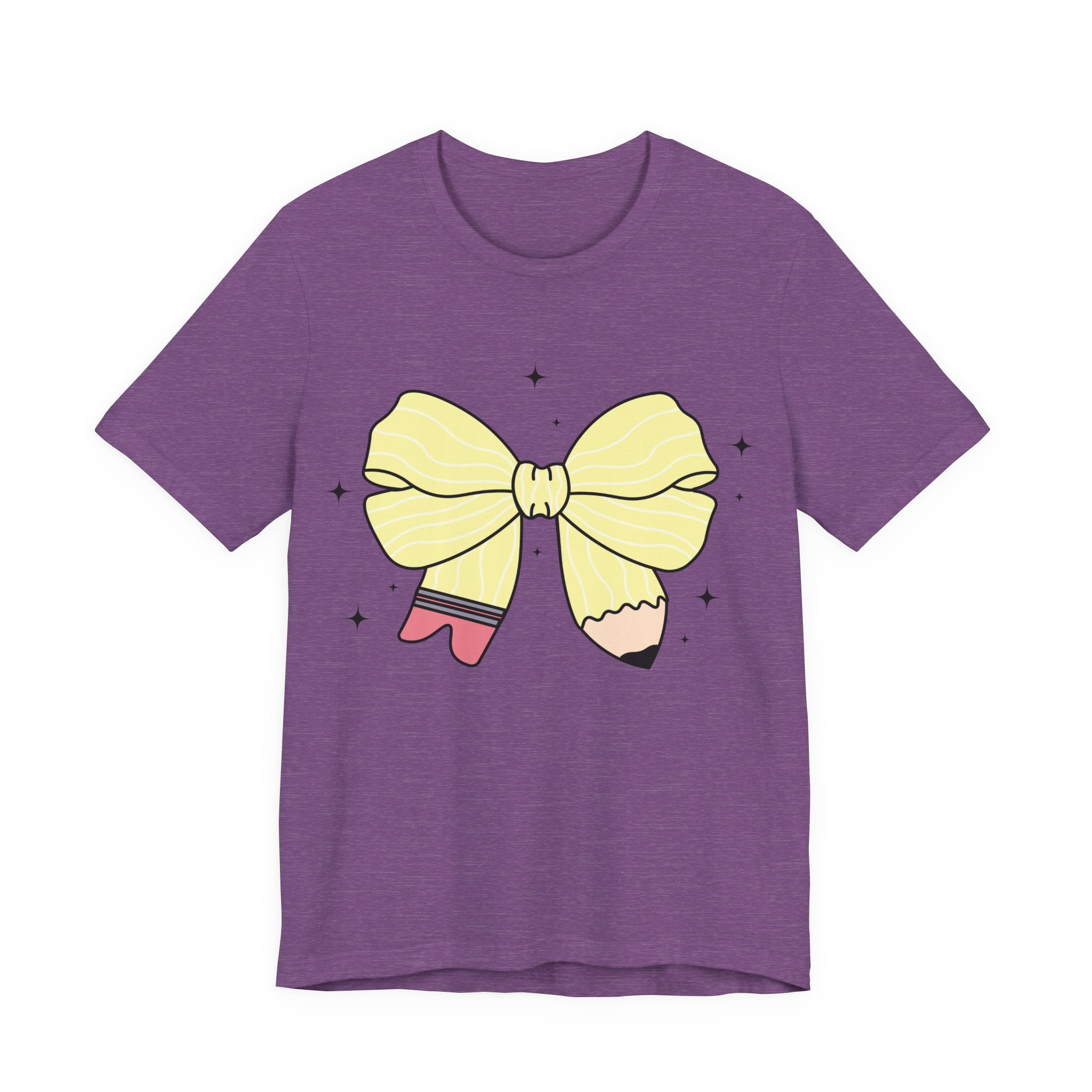 Pencil Coquette Bow T-shirt, Teacher tee