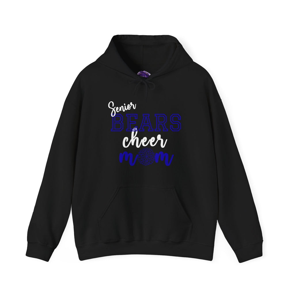 Senior Bears Cheer Mom Hoodie, Unisex Heavy Blend Sweatshirt, Sports Apparel, Team Spirit Wear, Football Game Outfit, Personalized Gift