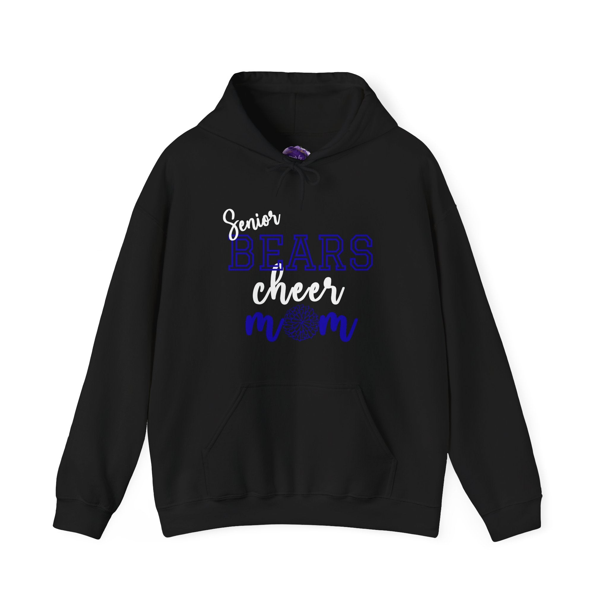 Senior Bears Cheer Mom Hoodie, Unisex Heavy Blend Sweatshirt, Sports Apparel, Team Spirit Wear, Football Game Outfit, Personalized Gift