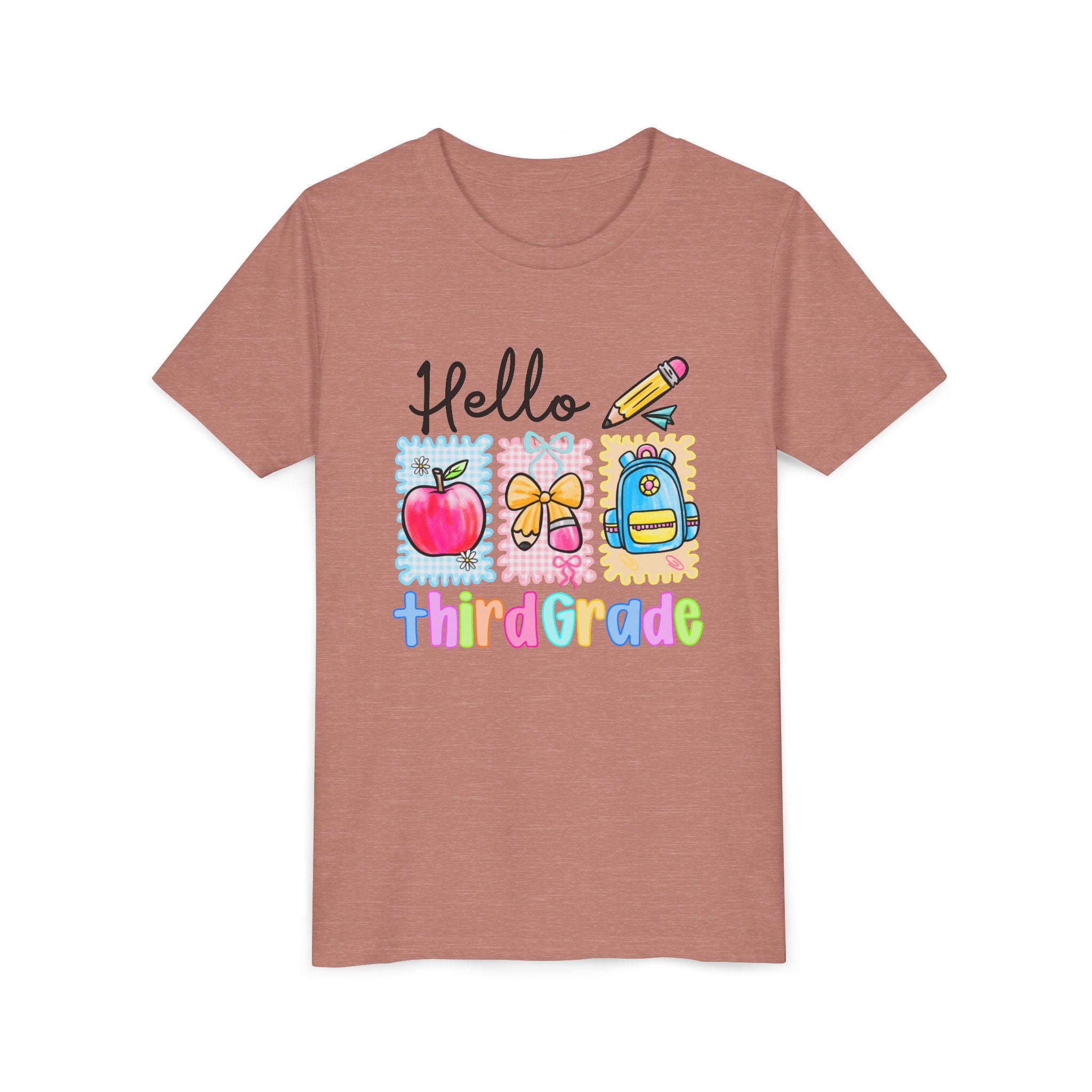 HELLO 3RD GRADE, T-shirt, back to school youth