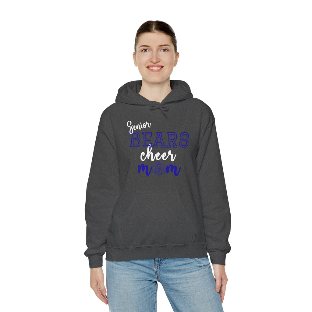 Senior Bears Cheer Mom Hoodie, Unisex Heavy Blend Sweatshirt, Sports Apparel, Team Spirit Wear, Football Game Outfit, Personalized Gift