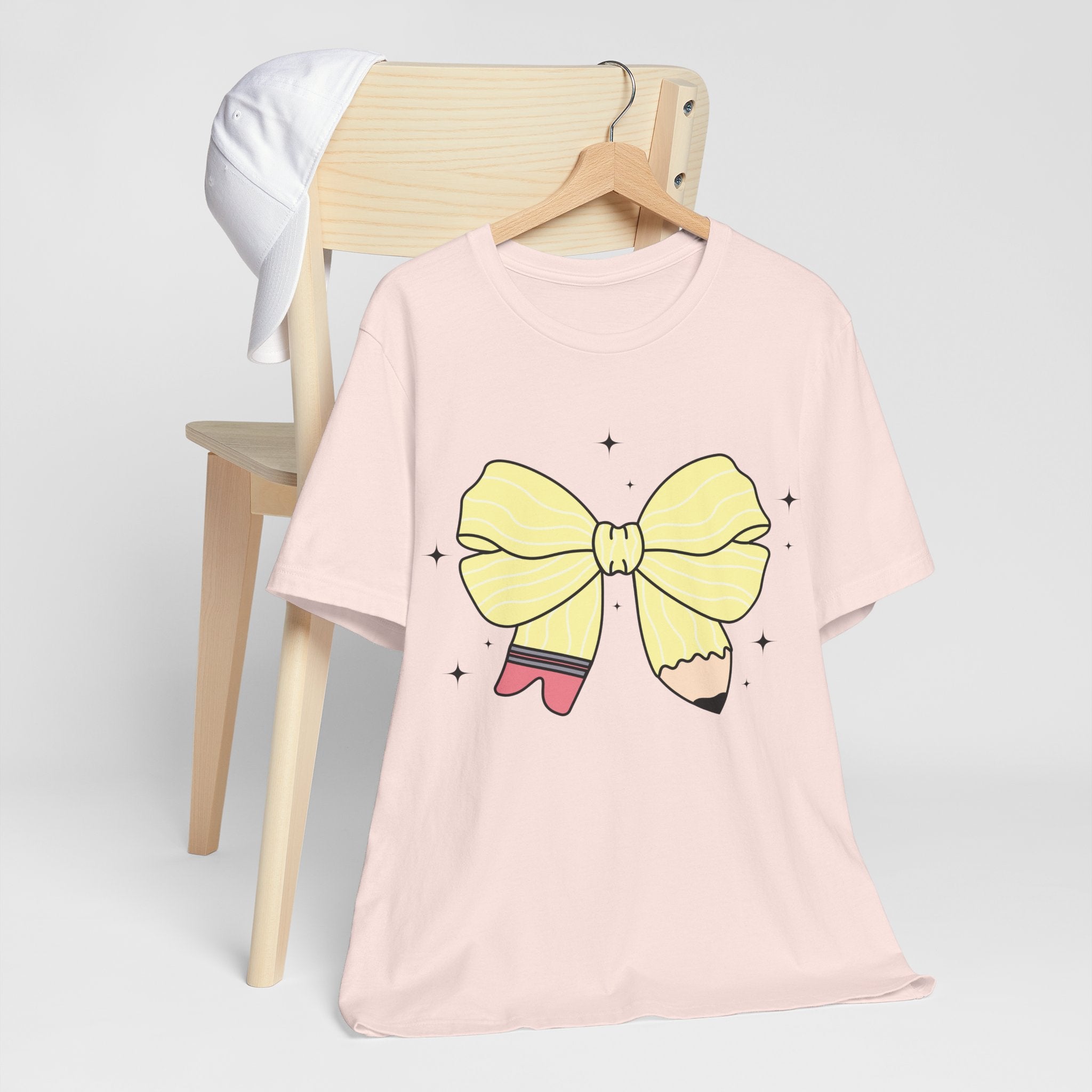 Pencil Coquette Bow T-shirt, Teacher tee