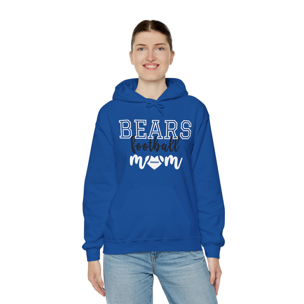 Football Mom Hoodie, Unisex Heavy Blend Sweatshirt, Supportive Gift for Sports Moms, Team Spirit Apparel, Customizable Sports Gear