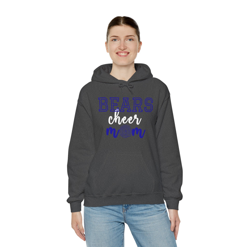 Bears Cheer Mom Hoodie, Unisex Heavy Blend Sweatshirt, Sports Apparel, Team Spirit Wear, Football Game Outfit, Personalized Gift