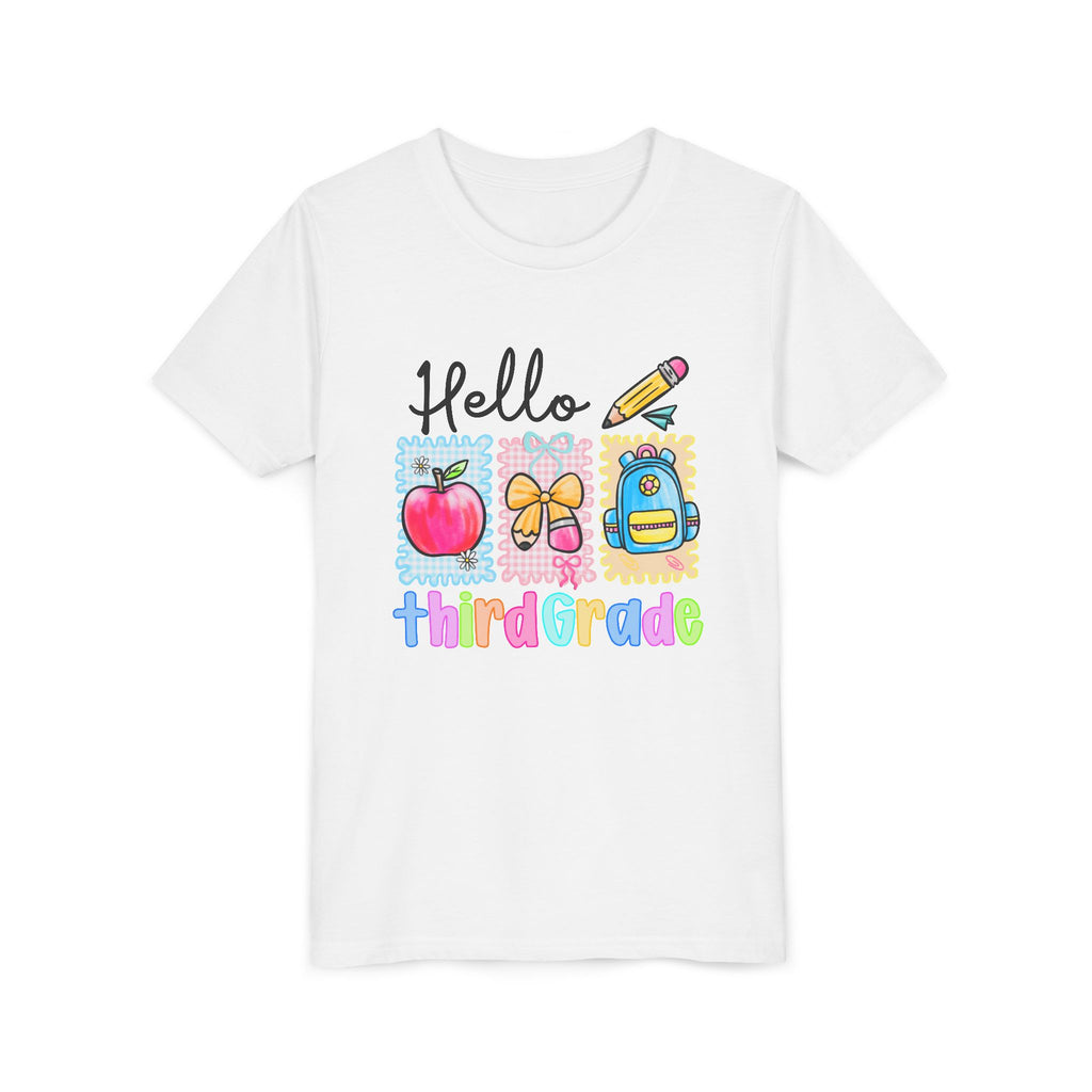HELLO 3RD GRADE, T-shirt, back to school youth