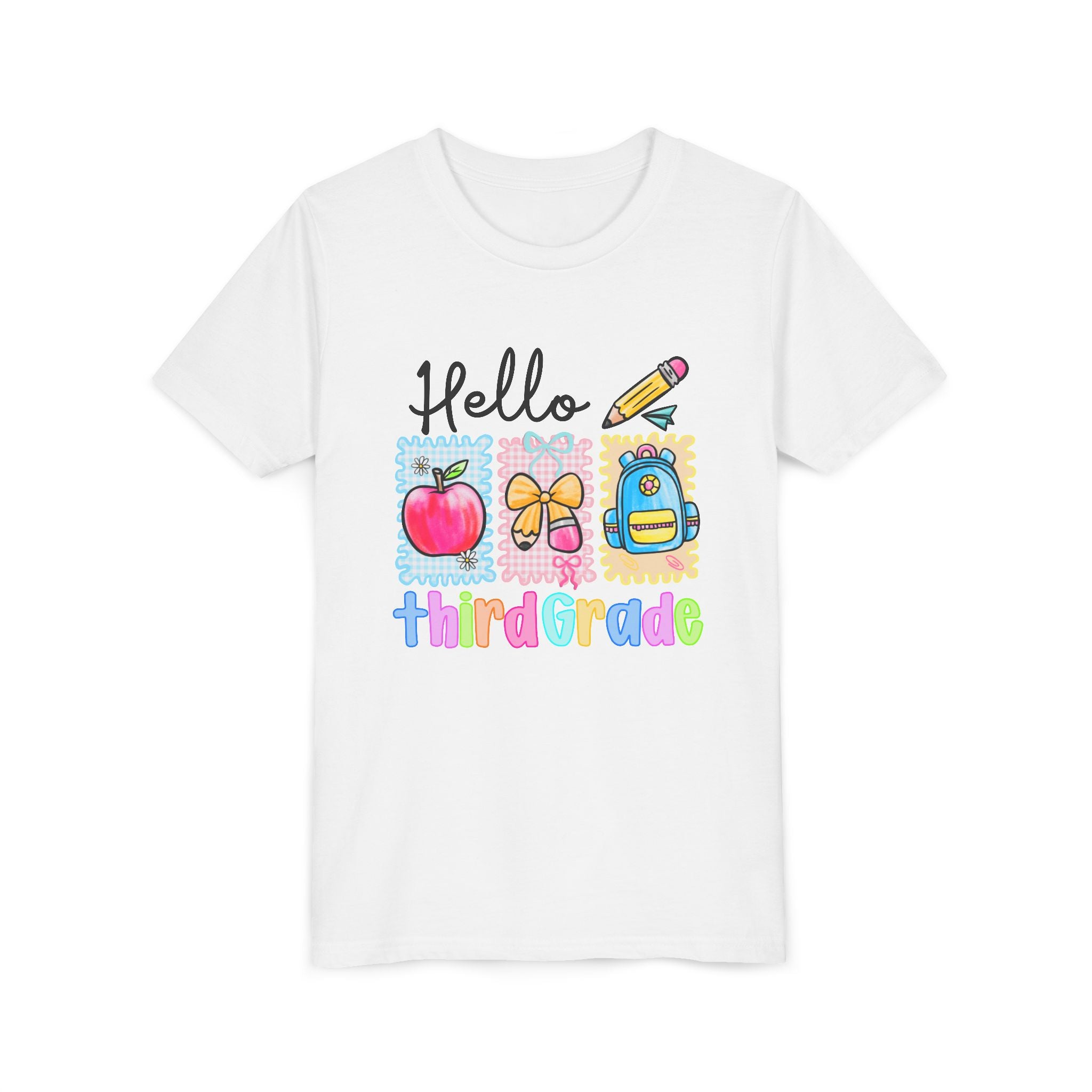HELLO 3RD GRADE, T-shirt, back to school youth