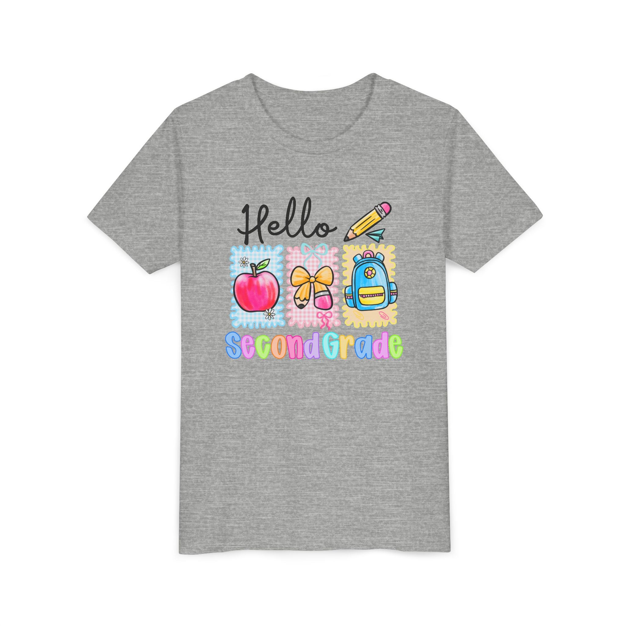 HELLO 2ND GRADE, T-shirt, back to school, youth