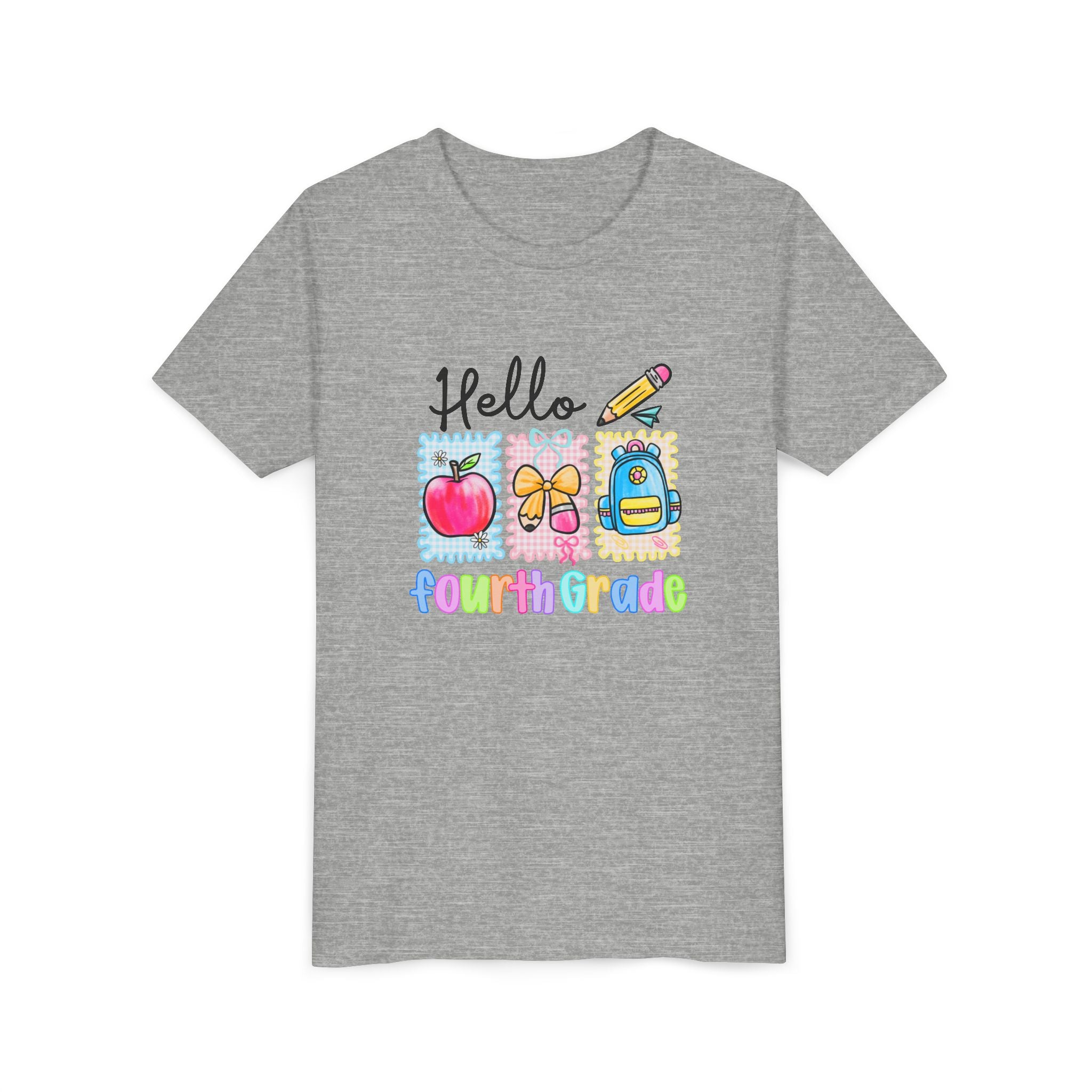 HELLO 4TH GRADE, T- Shirt - Youth Short Sleeve