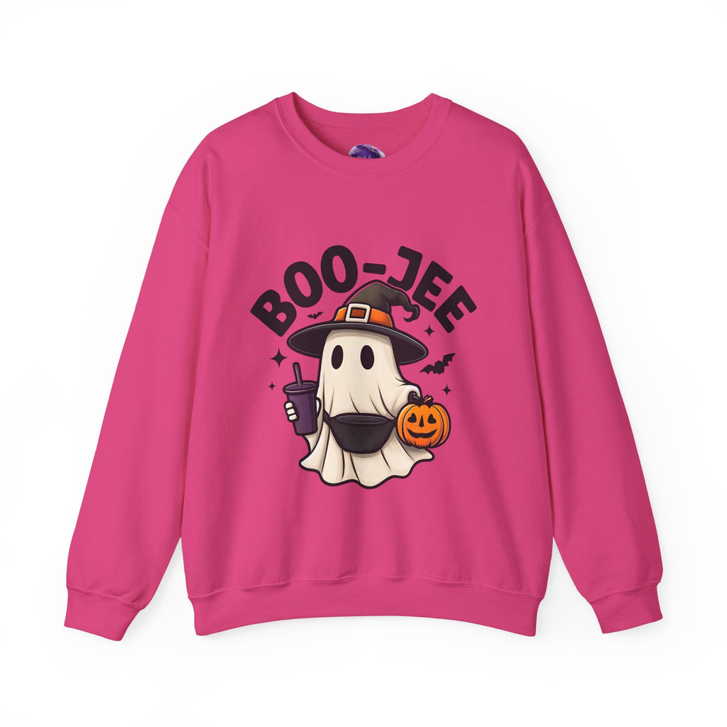 Boo-Jee Ghost Sweatshirt for Halloween, Unisex Crewneck, Cozy Fall Apparel, Spooky Season Fashion, Ghost Lover Gift