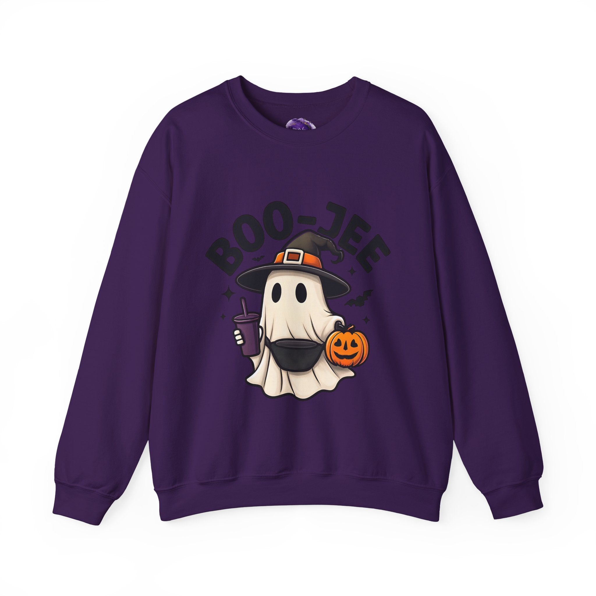 Boo-Jee Ghost Sweatshirt for Halloween, Unisex Crewneck, Cozy Fall Apparel, Spooky Season Fashion, Ghost Lover Gift