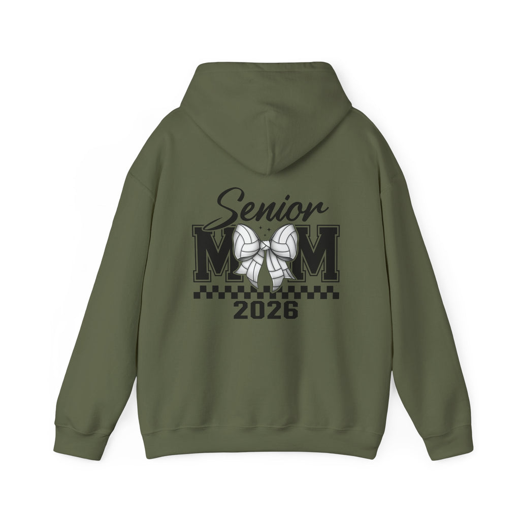 Custom Senior Volleyball Mom Hoodie, Graduation Gift, Personalized Sweatshirt, Unisex Hooded Sweatshirt, Class of 2026 Apparel