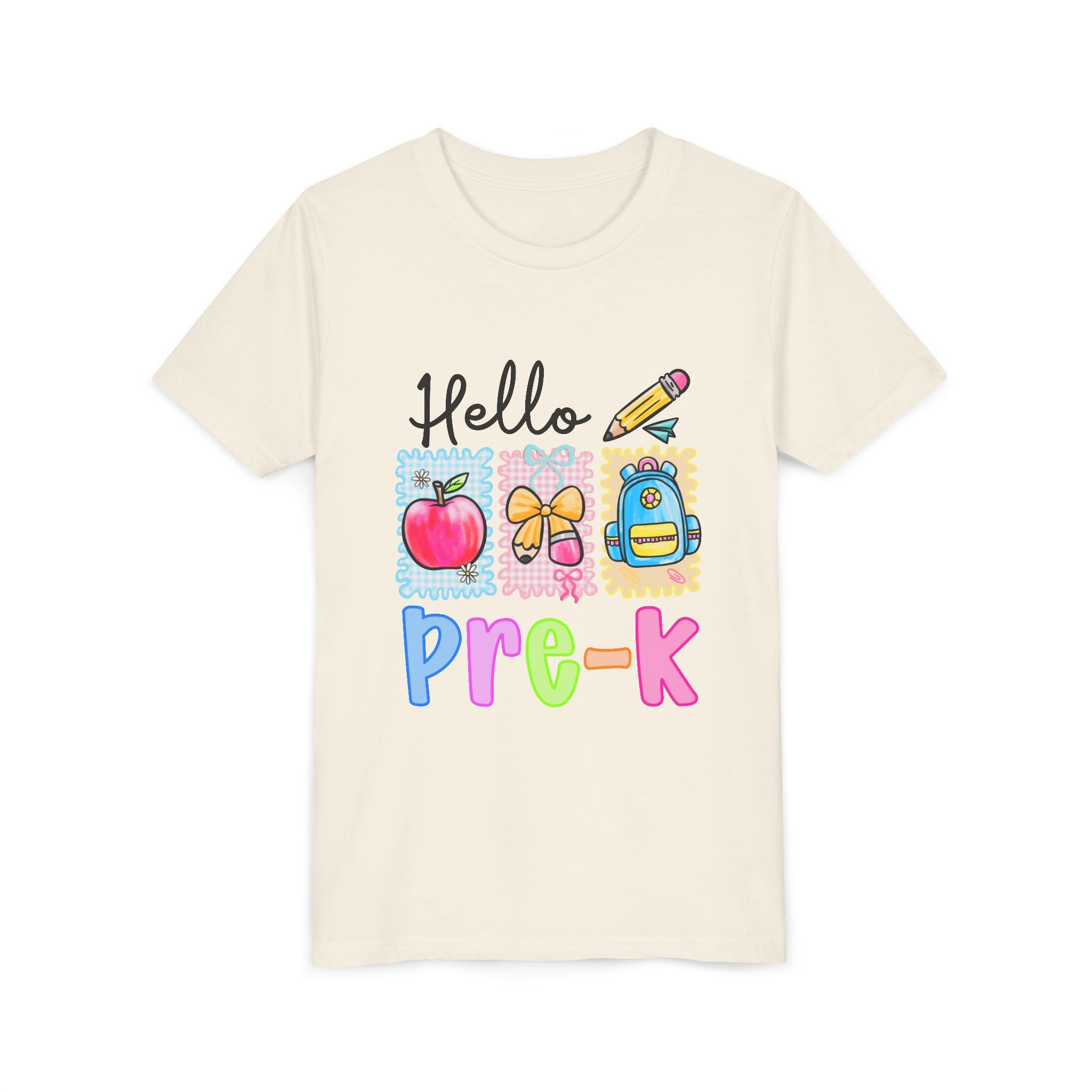 HELLO PRE-K,  Tee for Kids, Back to School Shirt, Preschool T-Shirt, Toddler Outfits, Fun Classroom Wear