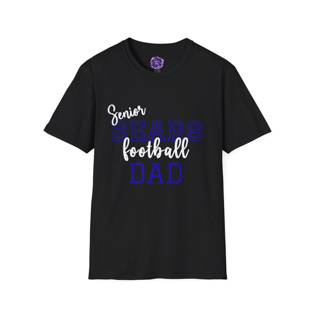 Senior Football Dad T-shirt, Unisex Tee, Sporty Apparel for Game Day, Perfect for Football Dads, Great Gift Idea