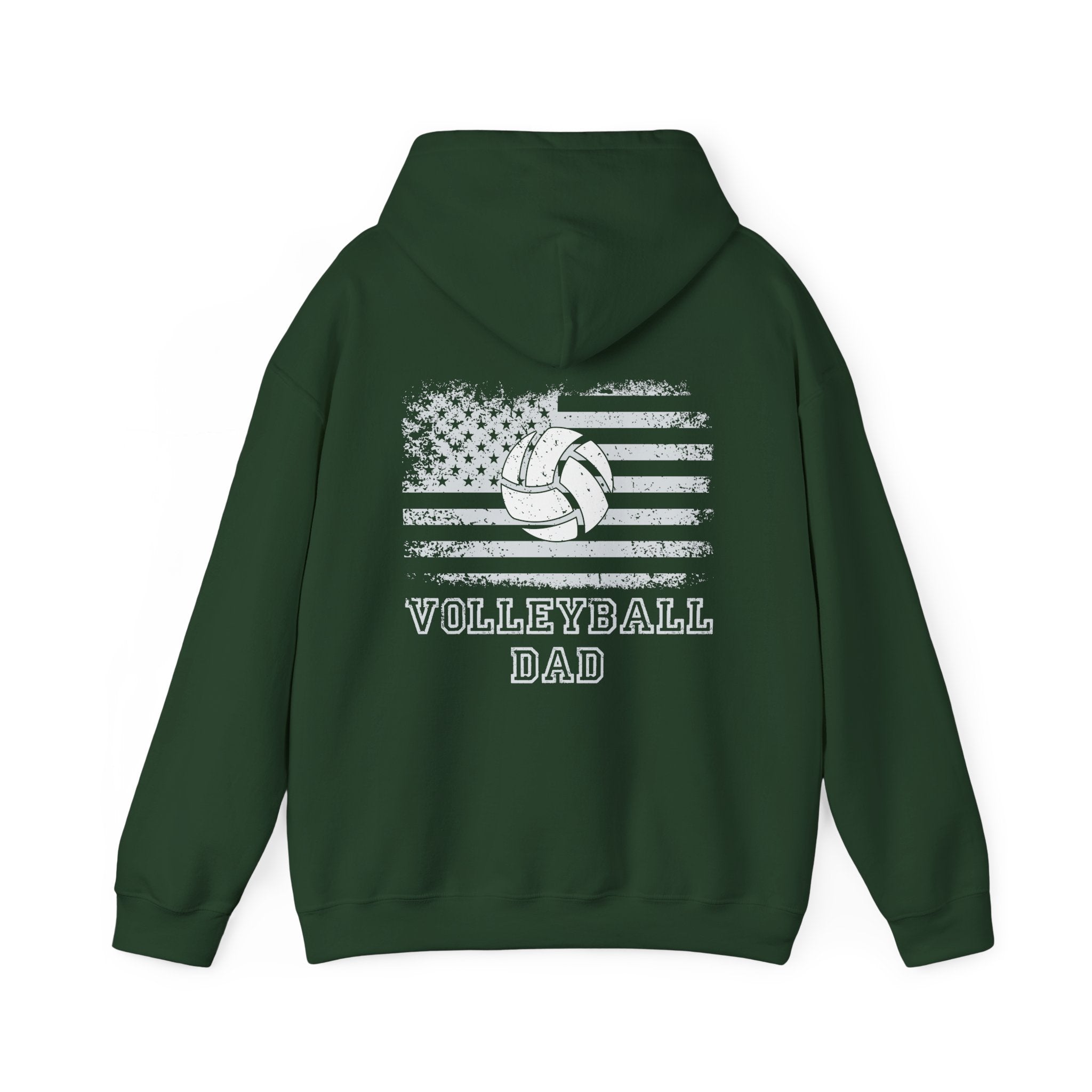 Volleyball Dad Hooded Sweatshirt (Logo on back) Personalization on front