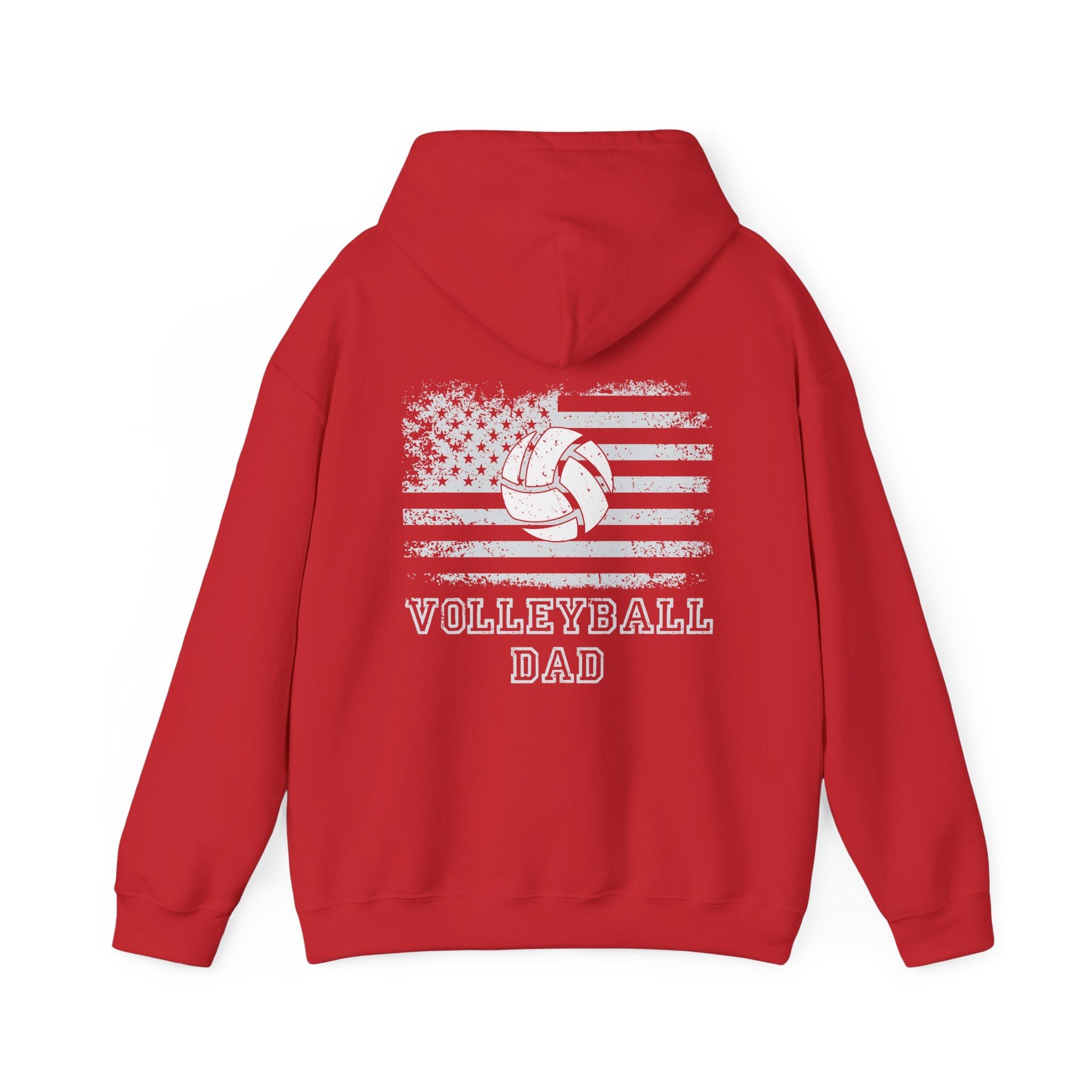 Volleyball Dad Hooded Sweatshirt (Logo on back) Personalization on front