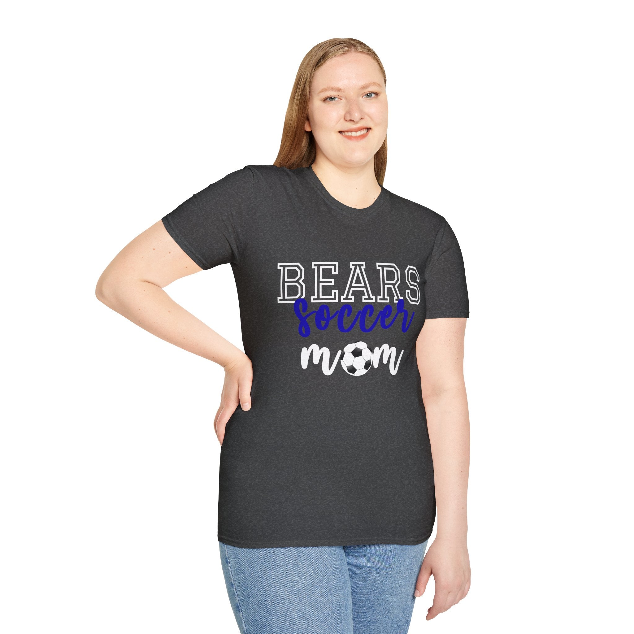 Bears Soccer Mom T-Shirt, Sporty Graphic Tee, Perfect for Team Spirit, Gift for Mom, Casual Wear,