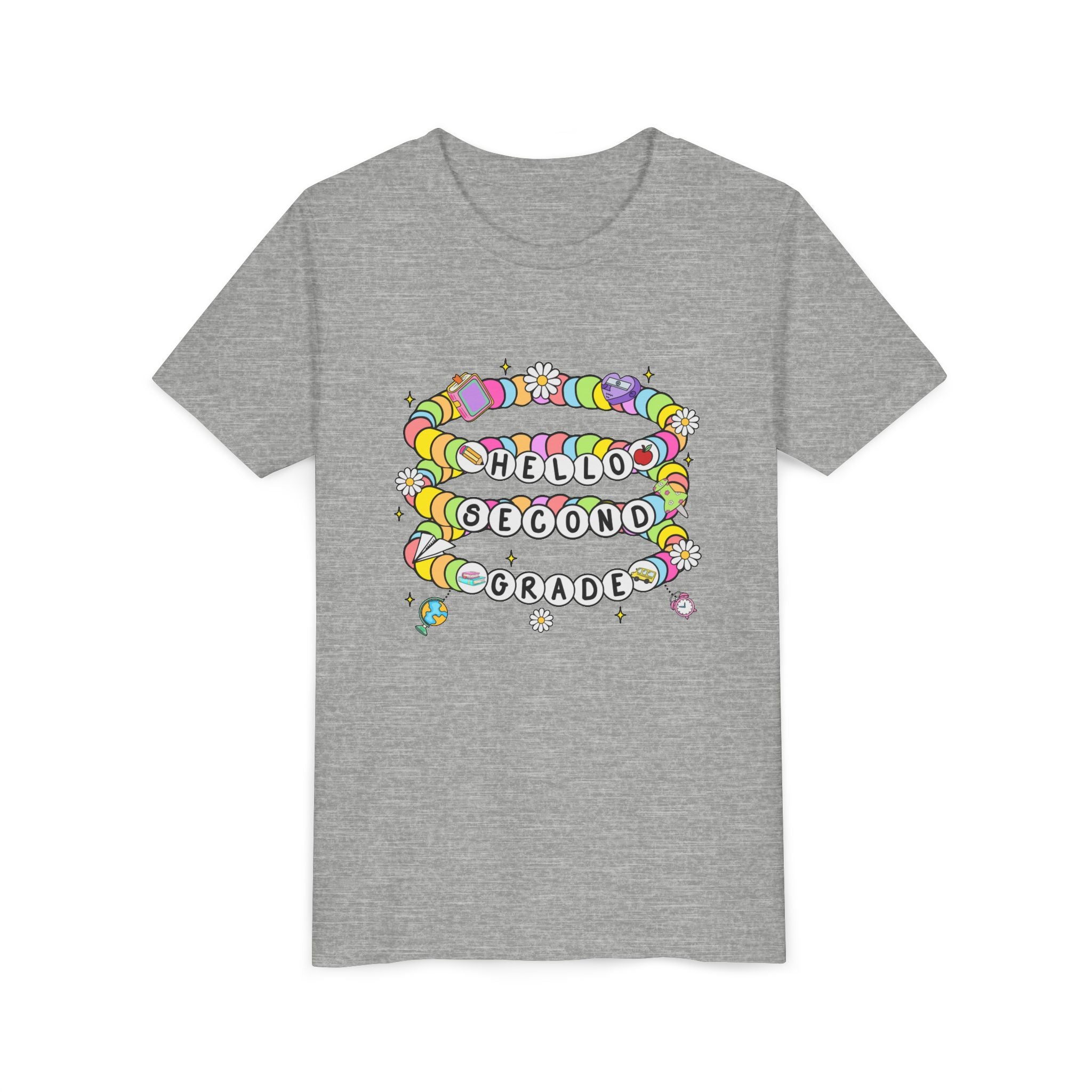 HELLO SECOND GRADE, Youth Tee, Back to School Shirt, Classroom Apparel, Gift for Students