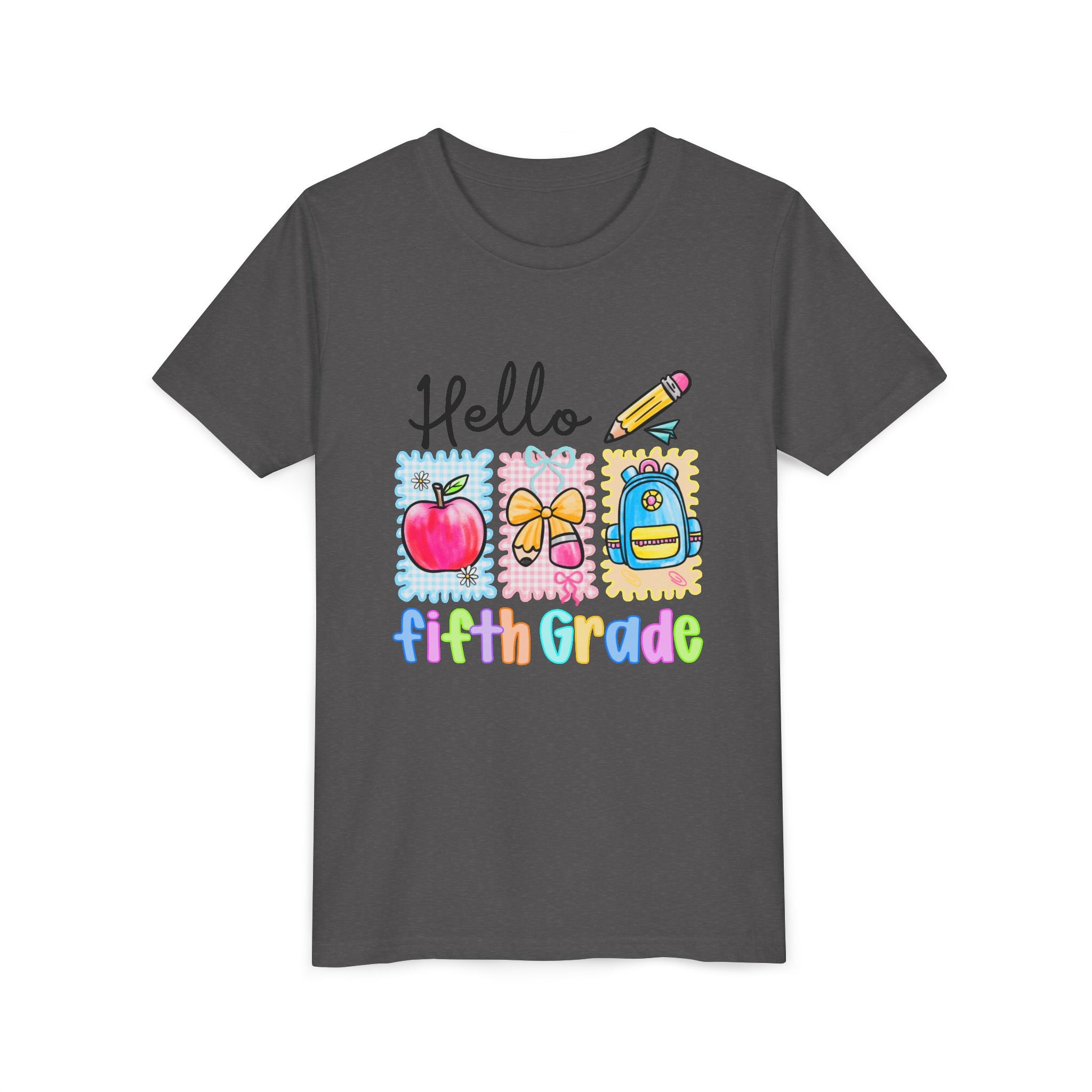 HELLO 5TH GRADE, T-shirt, back to school, youth