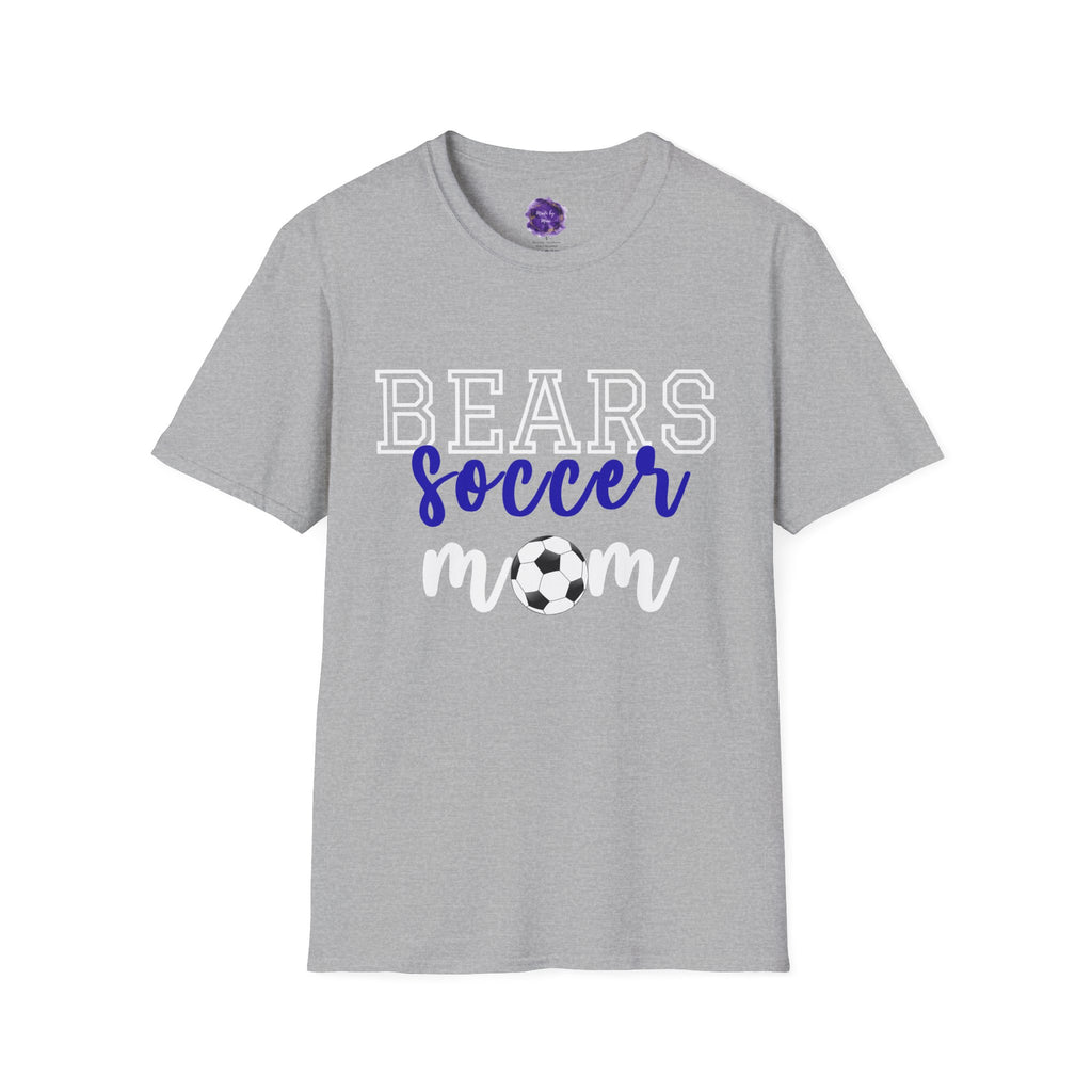 Bears Soccer Mom T-Shirt, Sporty Graphic Tee, Perfect for Team Spirit, Gift for Mom, Casual Wear,