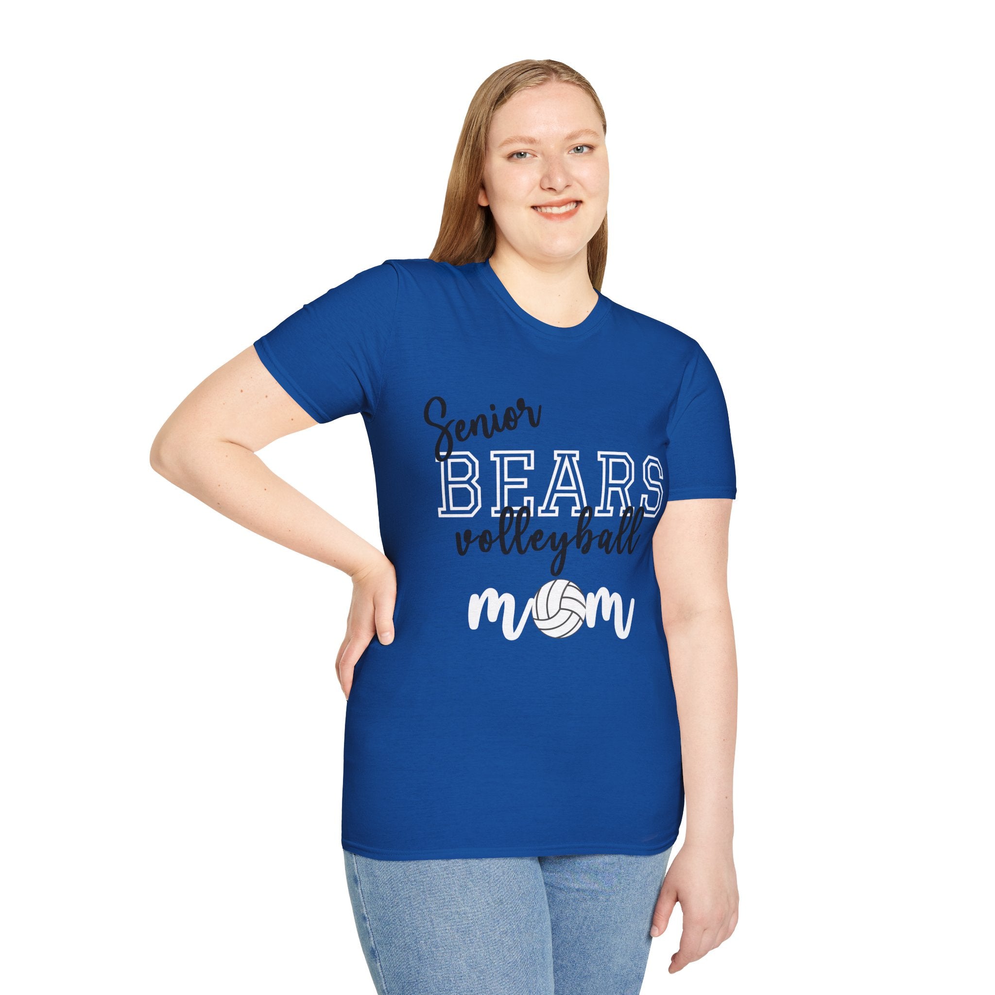 Senior Bears Mom Volleyball T-Shirt | Unisex Sports Tee for Supportive Moms | Perfect Gift for Game Days, Birthdays, Holidays