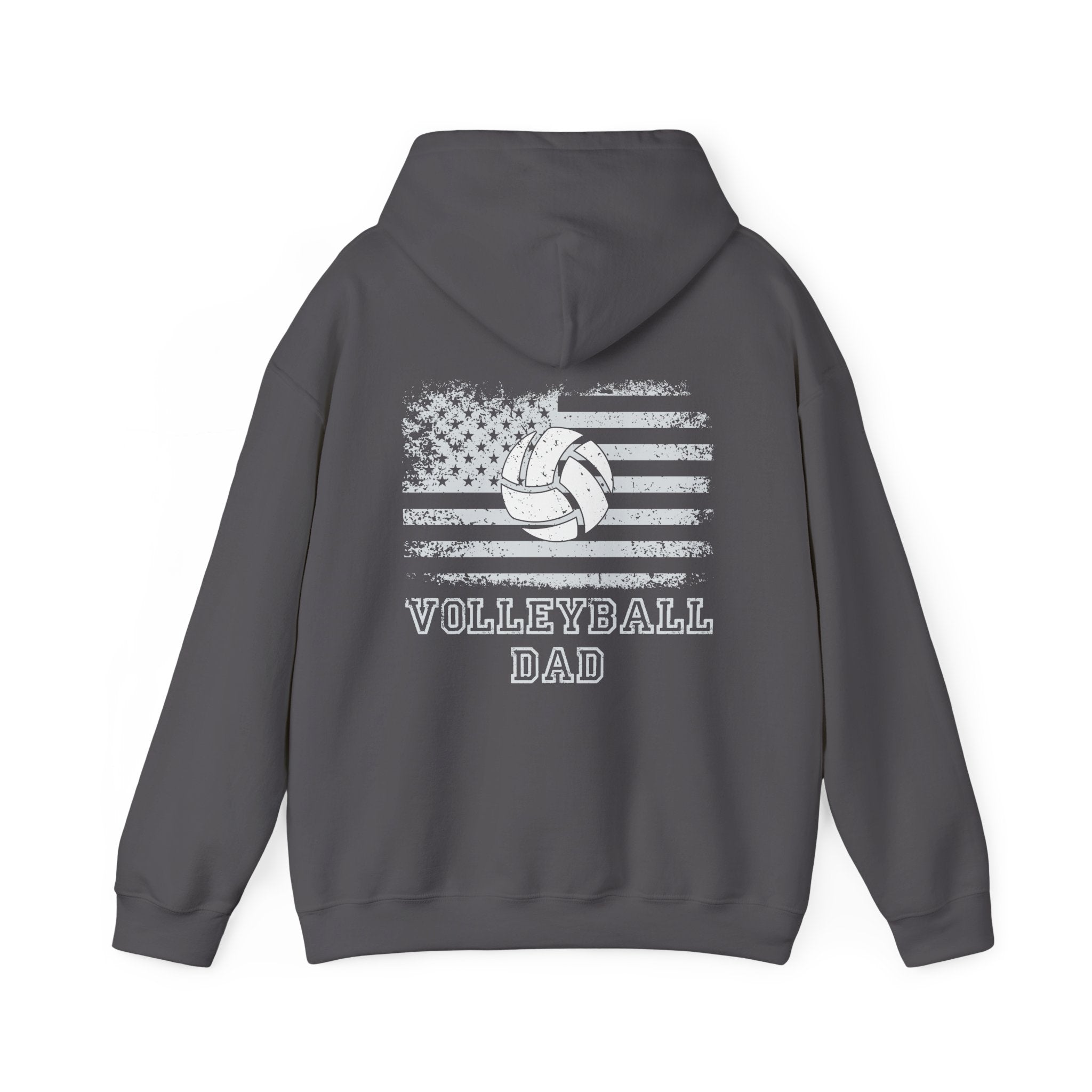Volleyball Dad Hooded Sweatshirt (Logo on back) Personalization on front