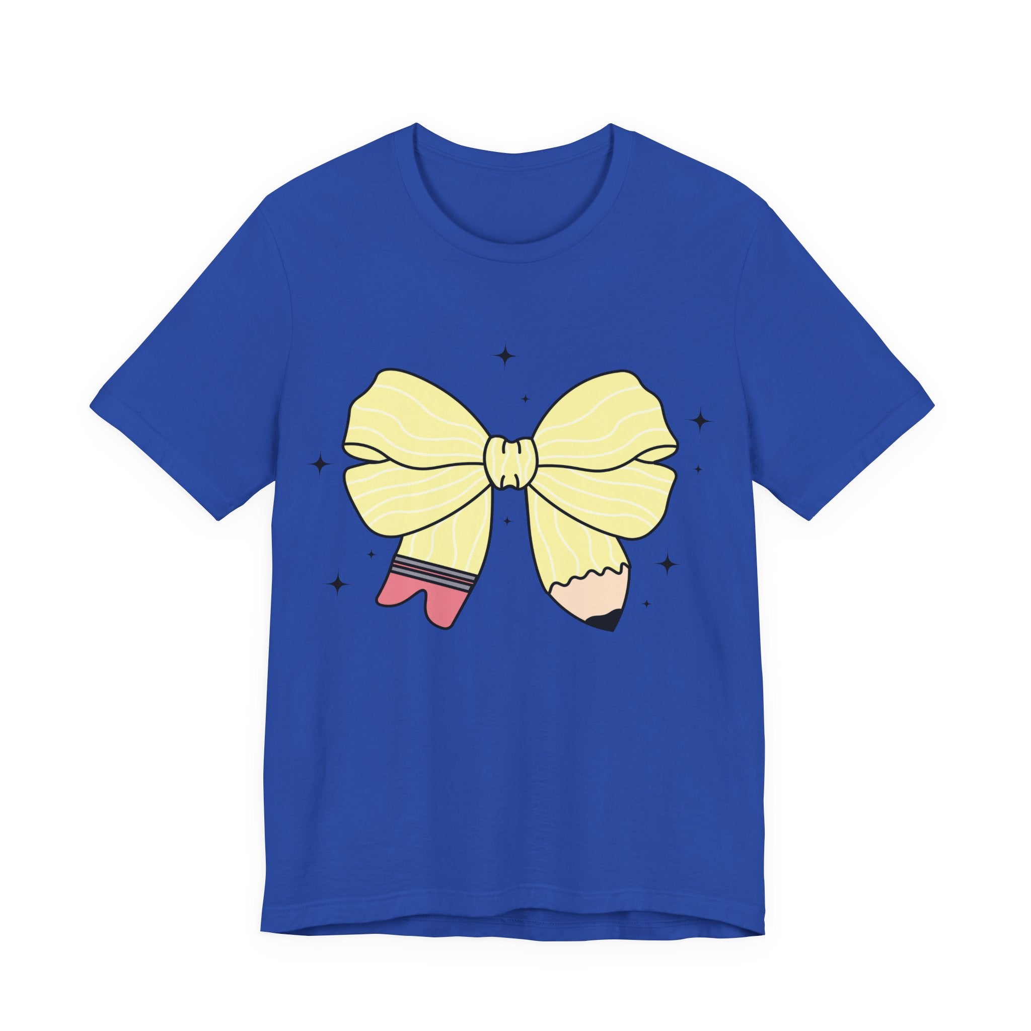 Pencil Coquette Bow T-shirt, Teacher tee