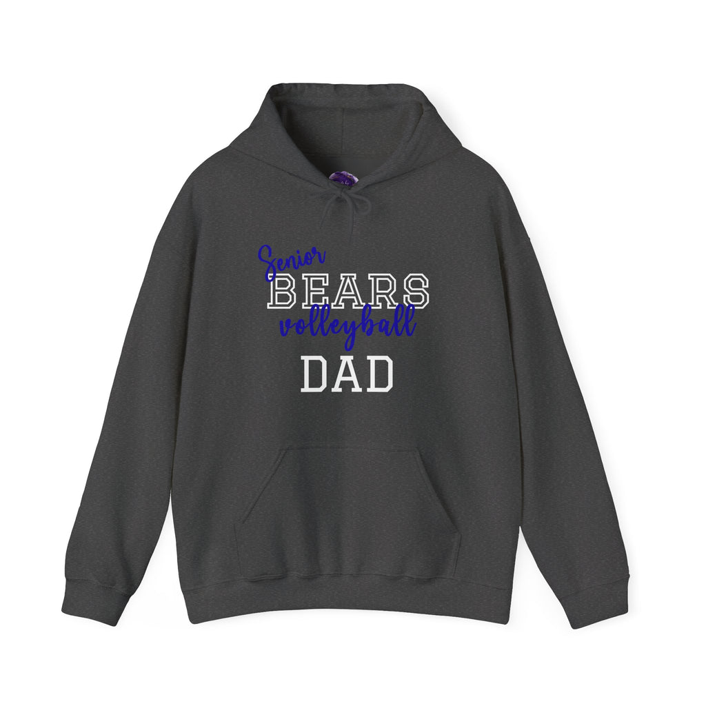 Senior Bears Volleyball Dad/Custom Sports Hoodie for Dads, Volleyball Dad Hoodie, Unisex Athletic Sweatshirt, Game Day Outfit, Personalized Sports Apparel