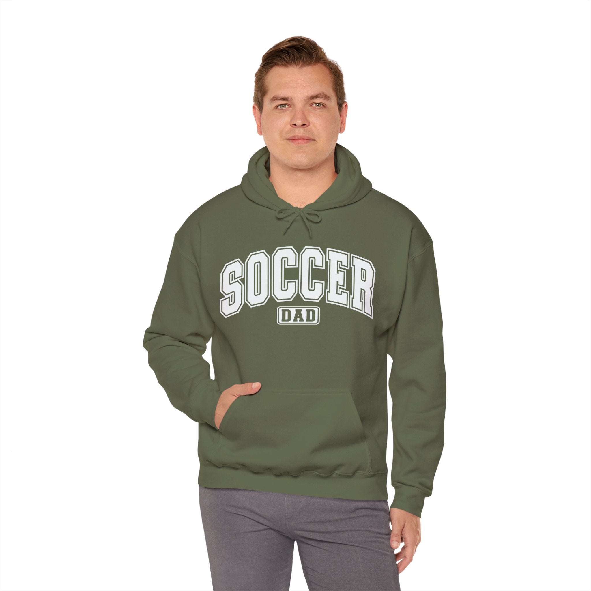 Soccer Dad Hoodie, Unisex Heavy Blend Hoodie for Sports Fans, Personalized Sweatshirt, Game Day Apparel