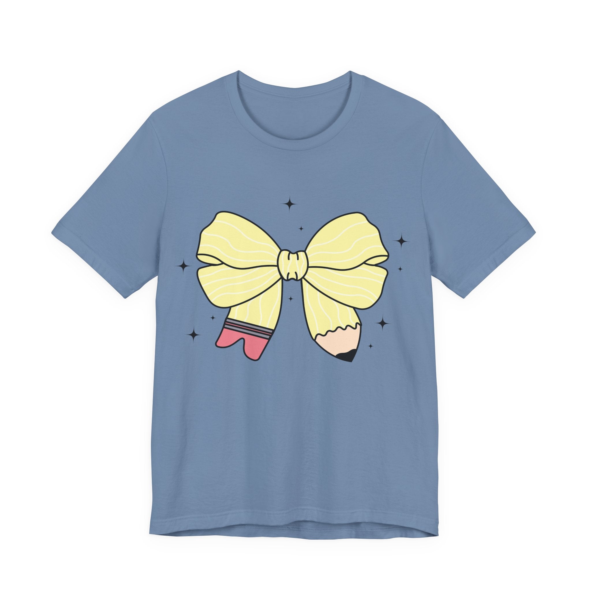 Pencil Coquette Bow T-shirt, Teacher tee