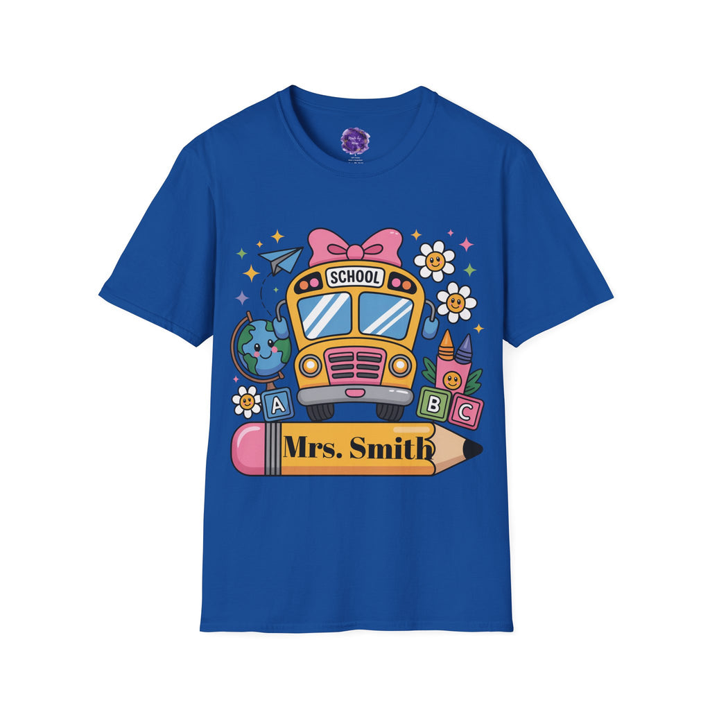 SCHOOL BUS THEME, Unisex T-Shirt, Personalization