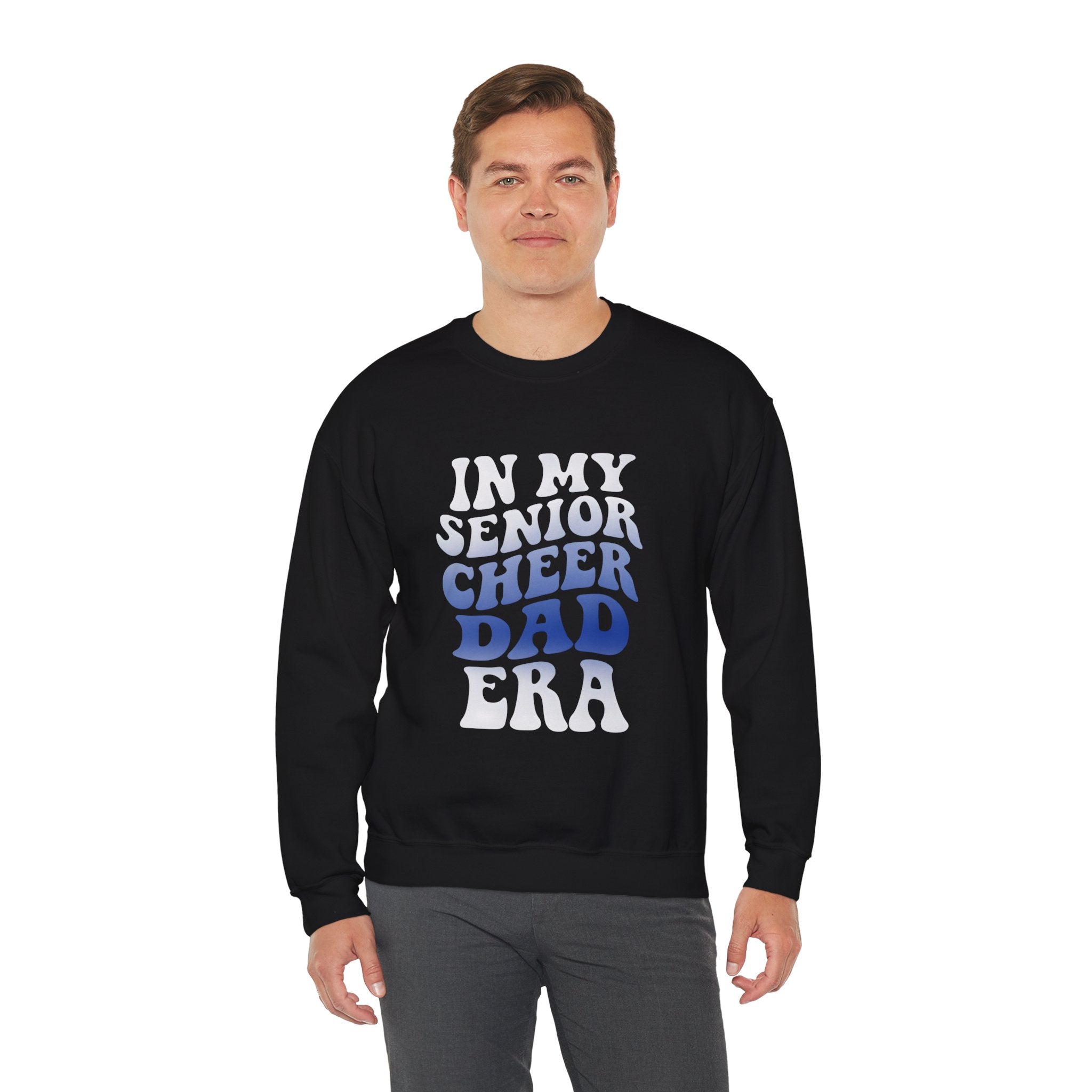 Senior Cheer Dad Sweatshirt, Unisex Crewneck Sweatshirt, Perfect for Game Days, Sports Fan Apparel, Cozy Sweatshirt Gift, Football