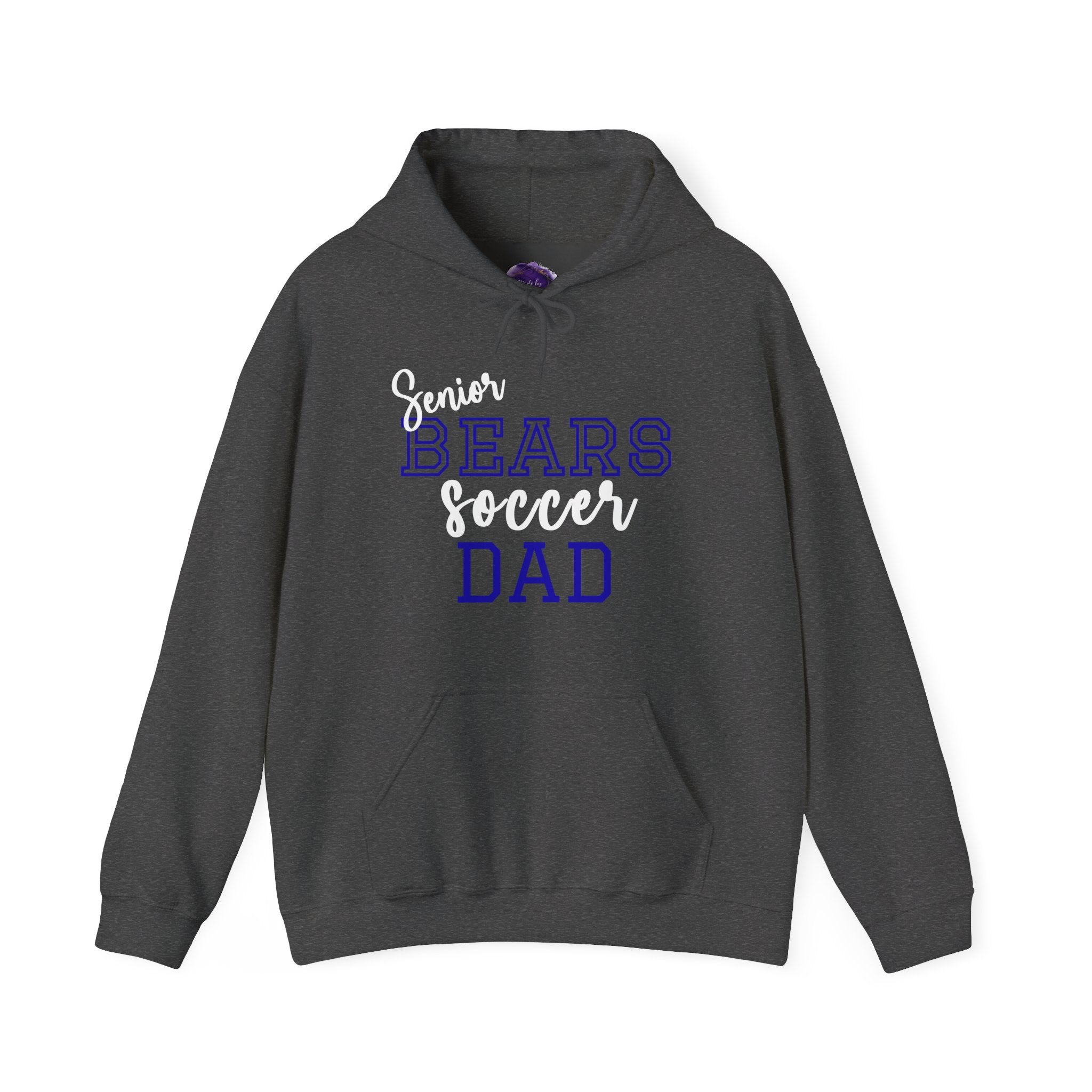 Senior Bears Soccer Dad Hoodie, Unisex Heavy Blend Hoodie for Sports Fans, Personalized Sweatshirt, Game Day Apparel