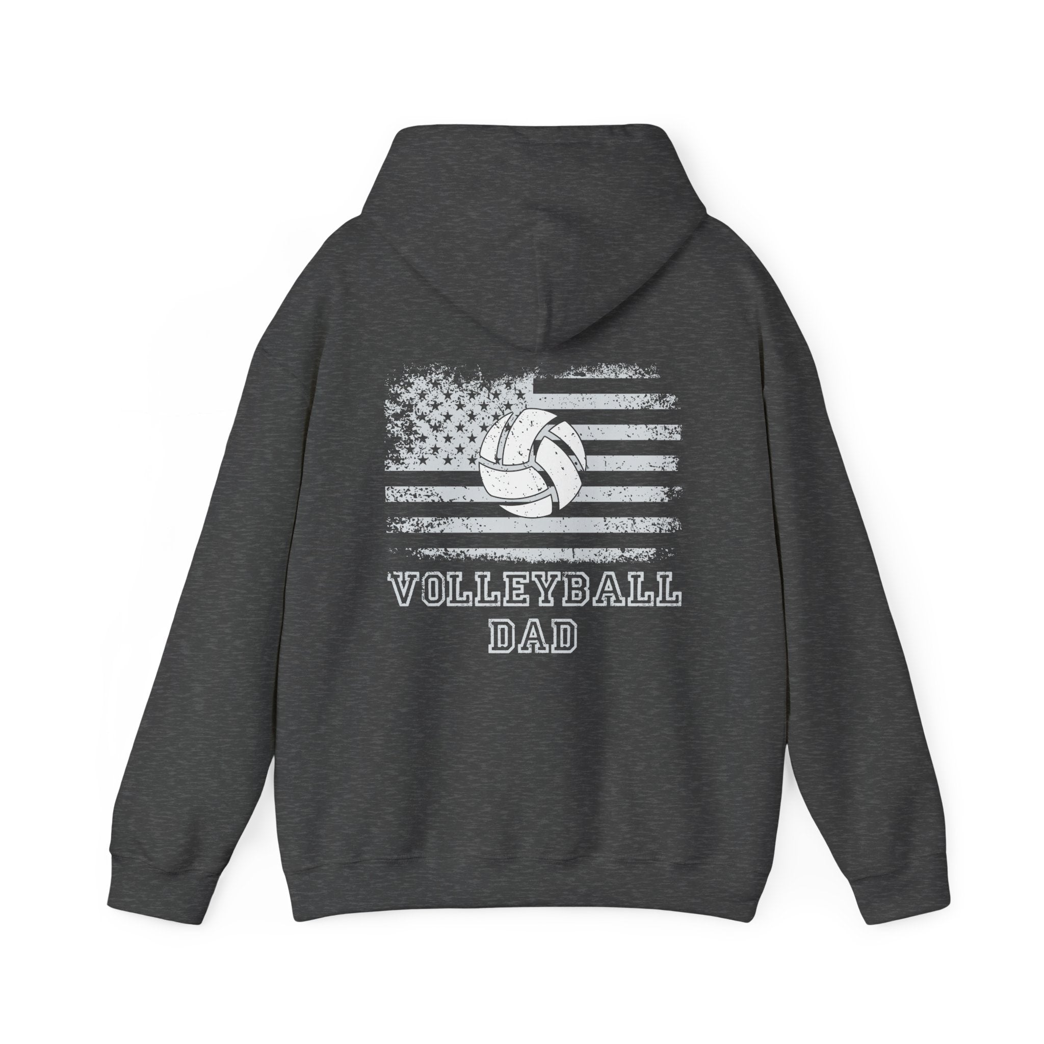 Volleyball Dad Hooded Sweatshirt (Logo on back) Personalization on front