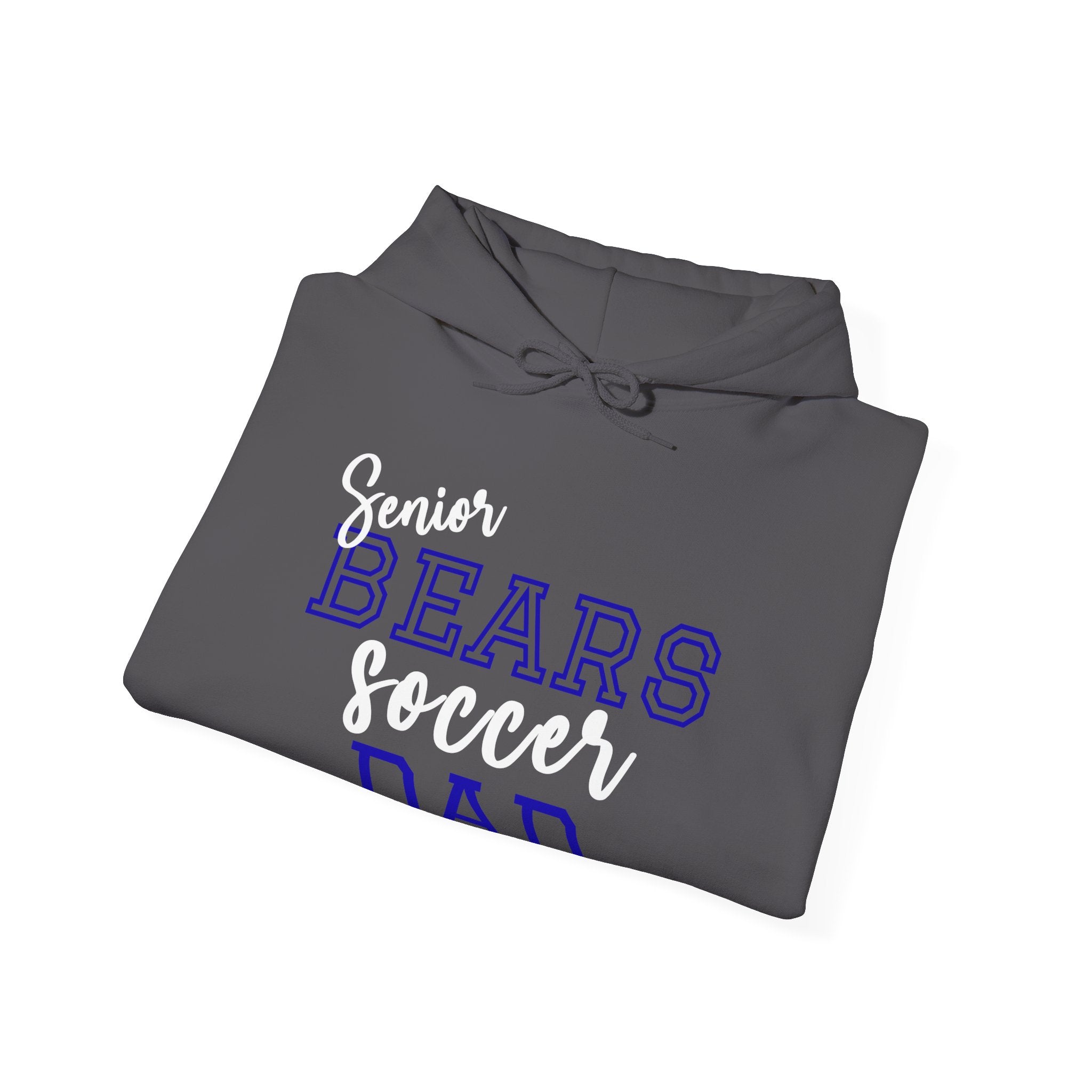 Senior Bears Soccer Dad Hoodie, Unisex Heavy Blend Hoodie for Sports Fans, Personalized Sweatshirt, Game Day Apparel