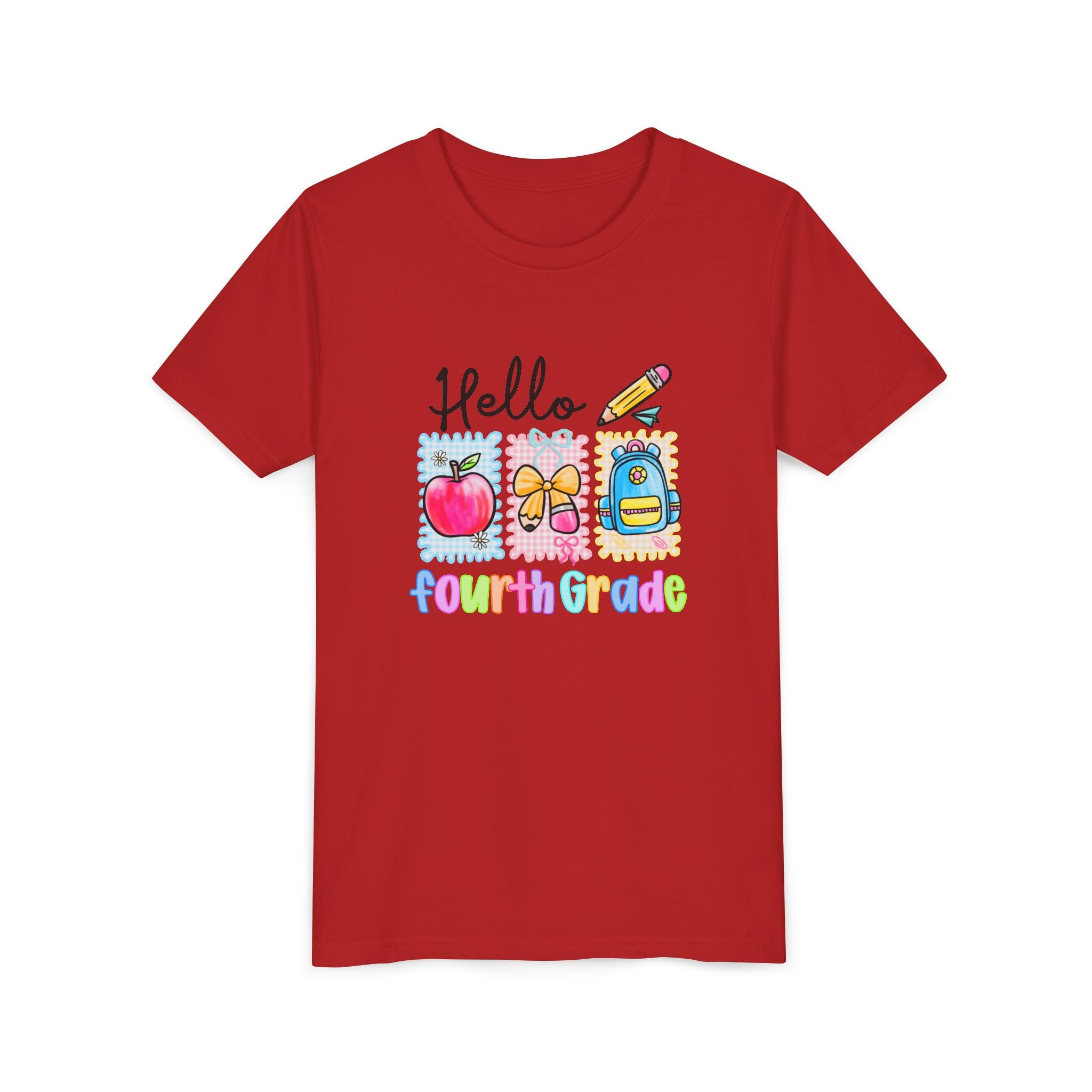 HELLO 4TH GRADE, T- Shirt - Youth Short Sleeve