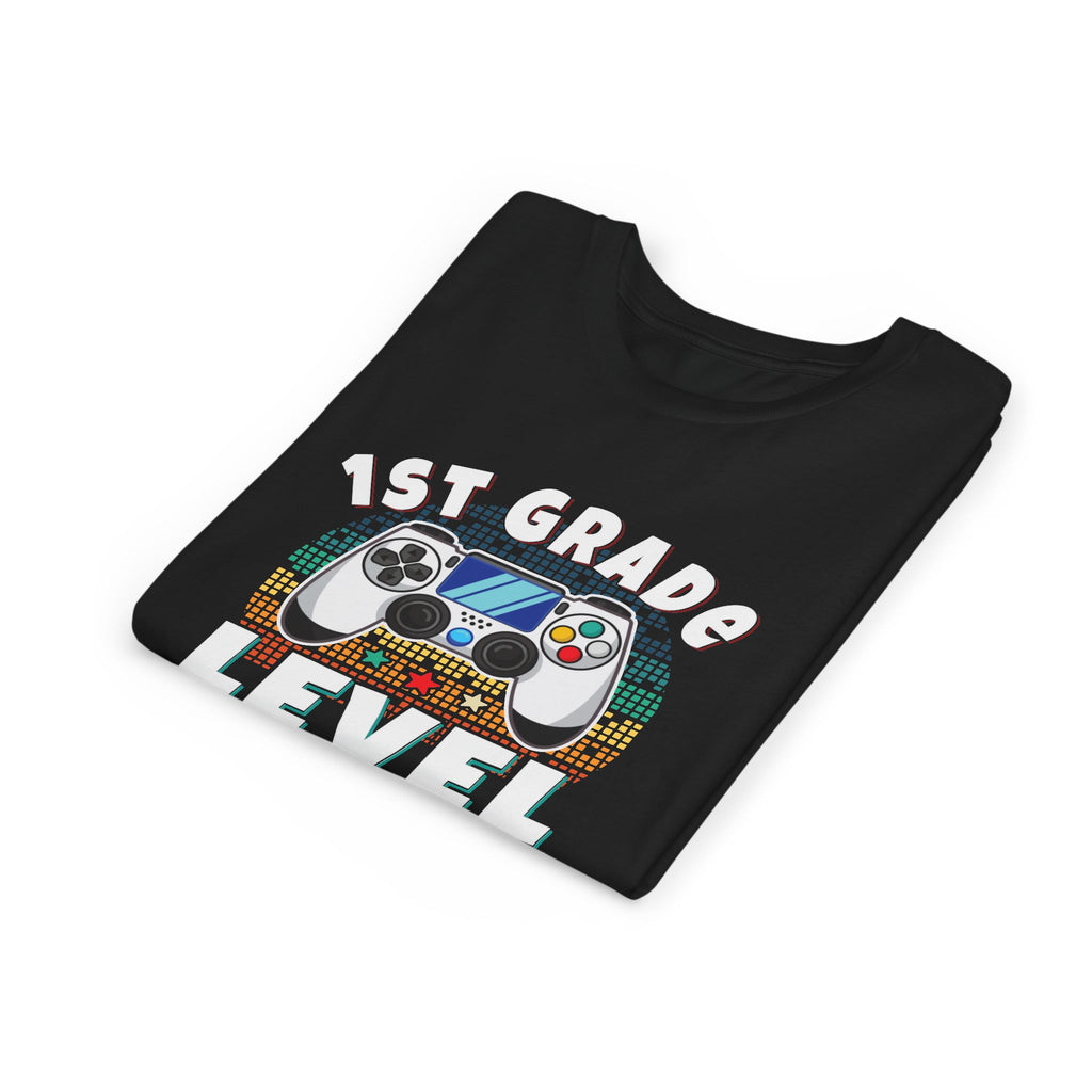 1st GRADE LEVEL UNLOCKED Youth Tee - Fun T-Shirt, Gaming Shirt, Kids Birthday Gift, Back to School, Video Game Lover
