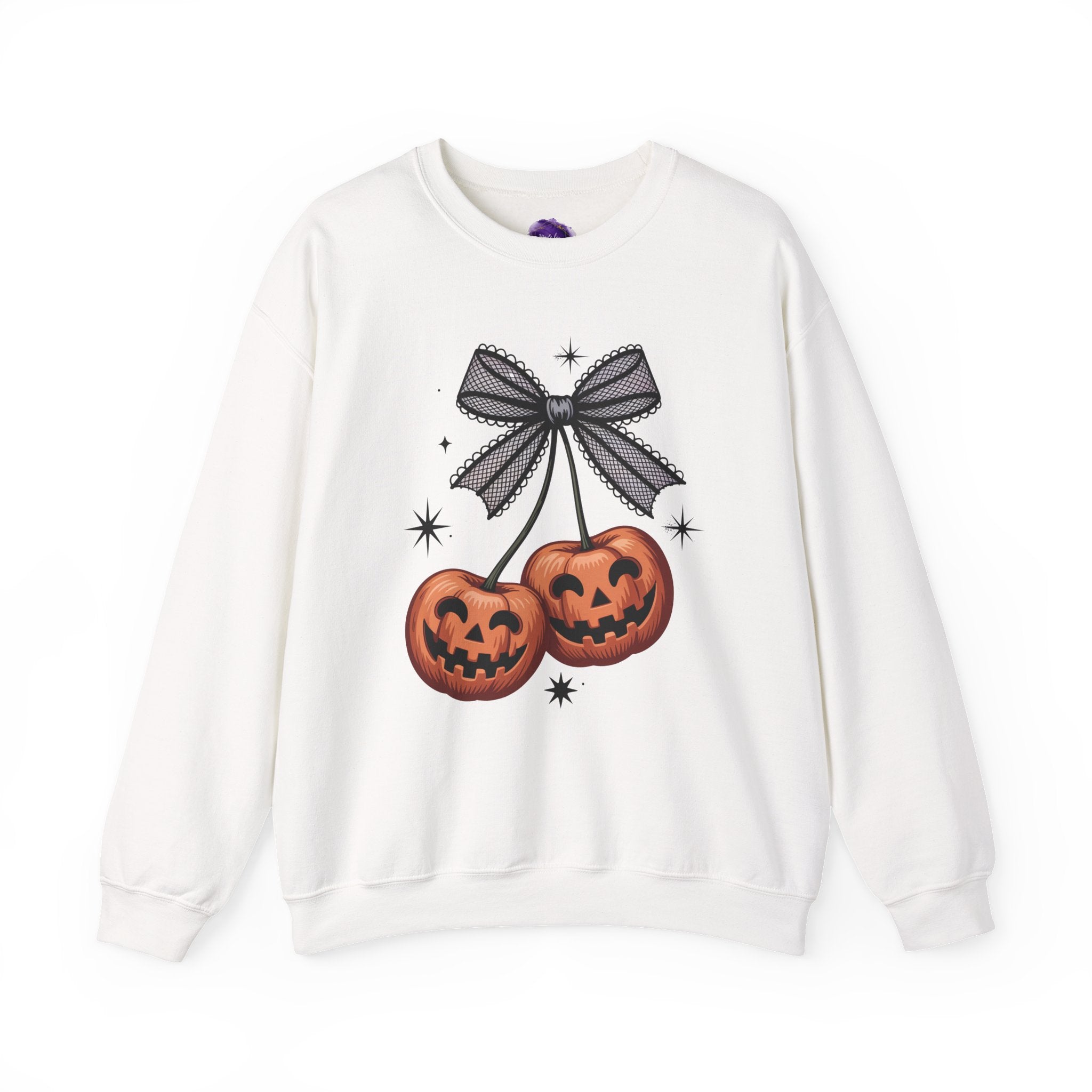 Cherries Pumpkin, Halloween Sweatshirt, Cozy Halloween Apparel, Unisex Crewneck, Fall Fashion, Spooky Season Gift, Themed Clothing