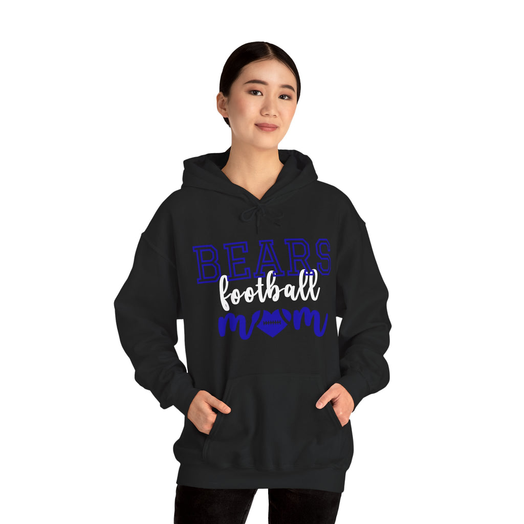 Football Mom Hoodie, Unisex Heavy Blend Sweatshirt, Supportive Gift for Sports Moms, Team Spirit Apparel, Customizable Sports Gear