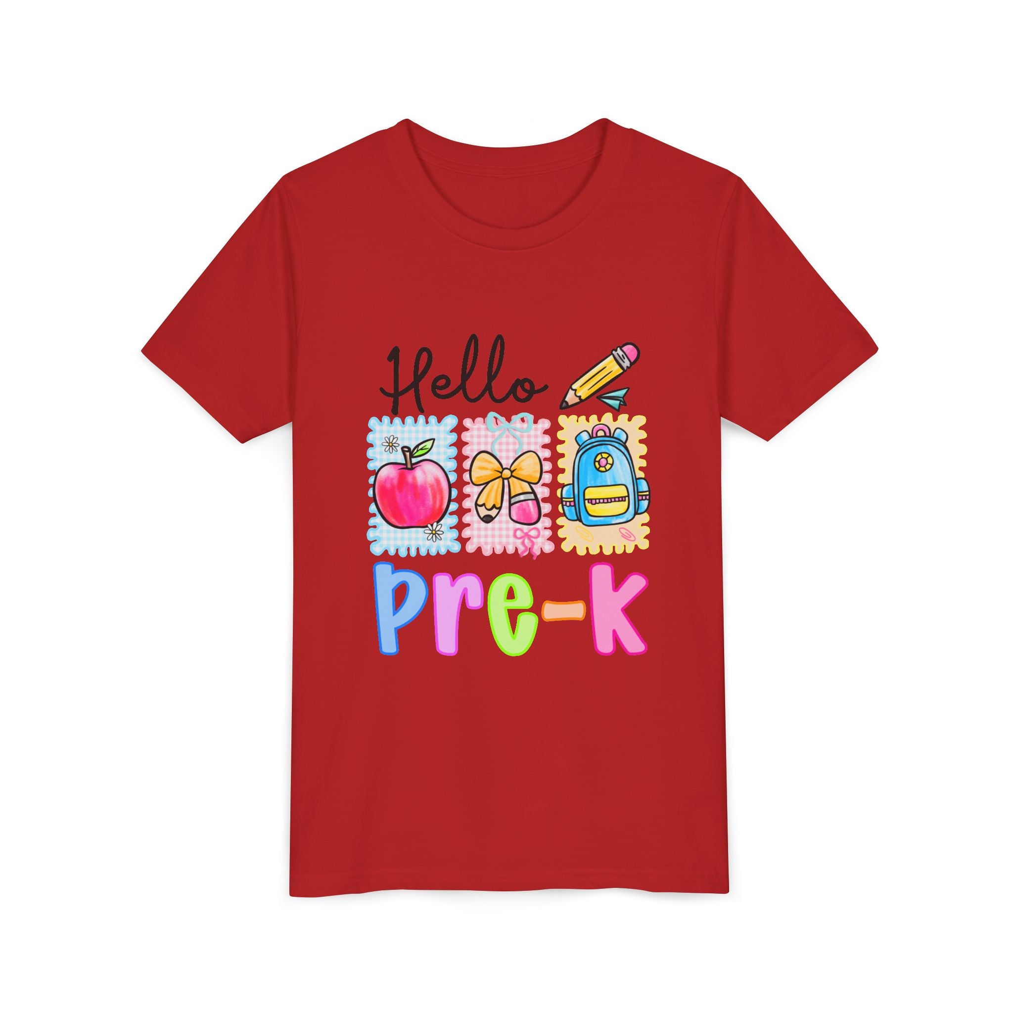 HELLO PRE-K,  Tee for Kids, Back to School Shirt, Preschool T-Shirt, Toddler Outfits, Fun Classroom Wear