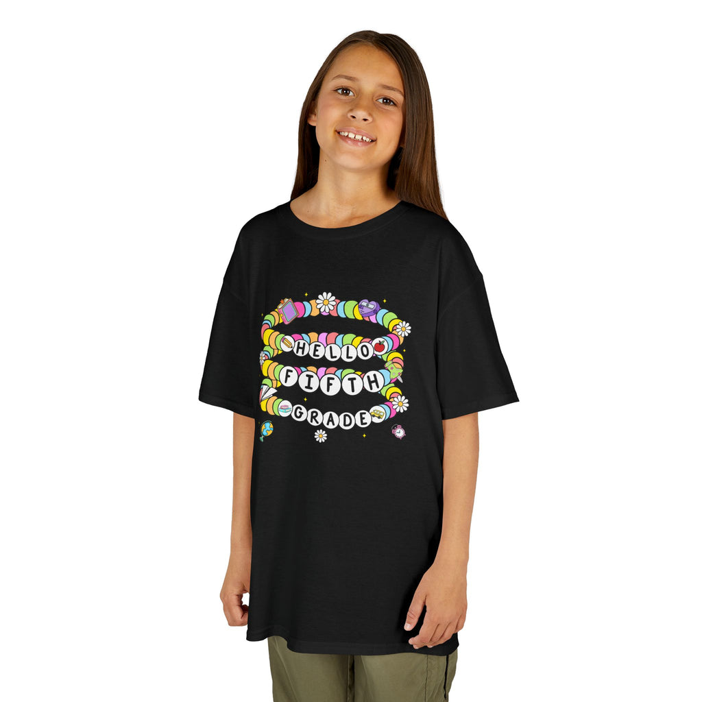 HELLO 5TH GRADE, Kids Tee, Back to School Shirt, Kids Cotton T-Shirt