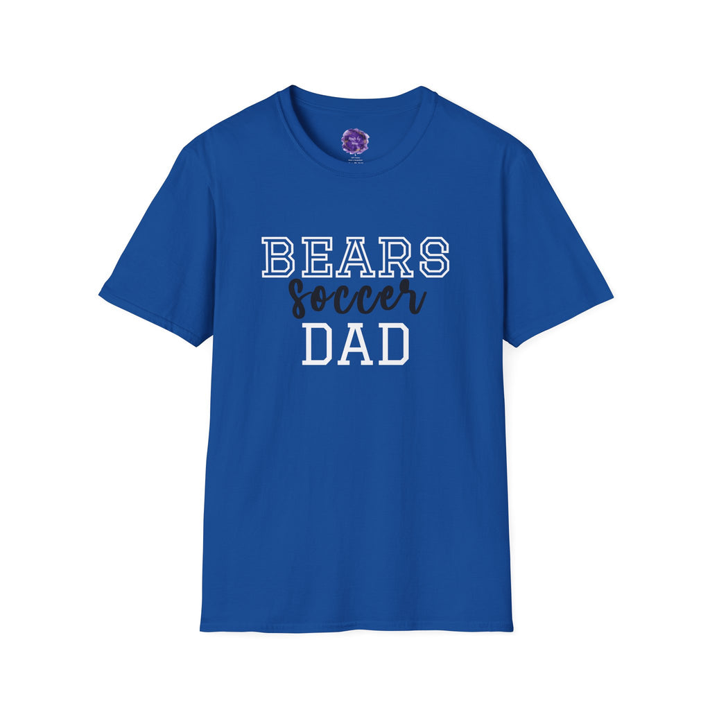 Bears Soccer Dad T-Shirt, Sporty Graphic Tee, Perfect for Team Spirit, Gift for Dad, Casual Wear,