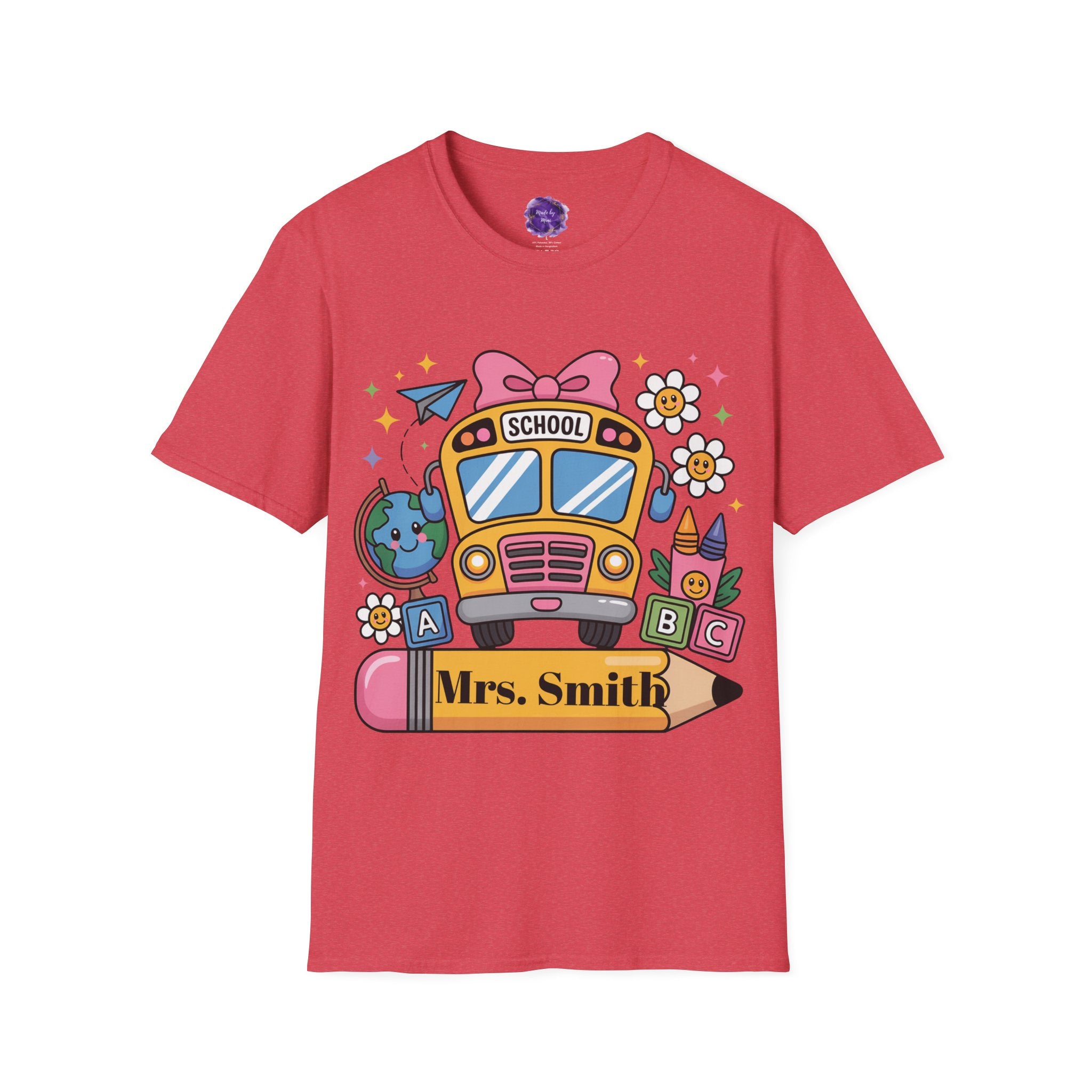 SCHOOL BUS THEME, Unisex T-Shirt, Personalization